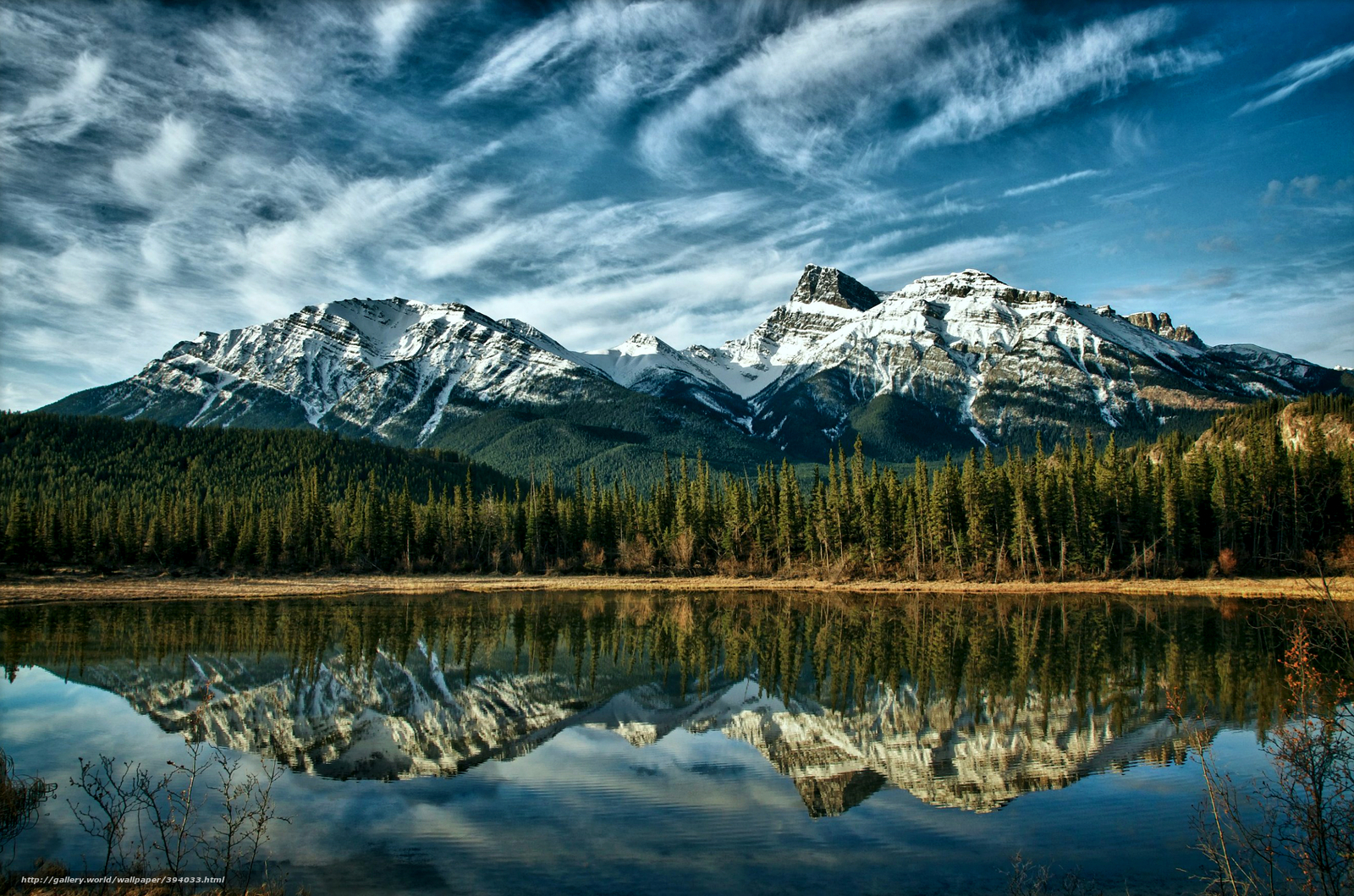 Canada Mountains View At Night Wallpapers