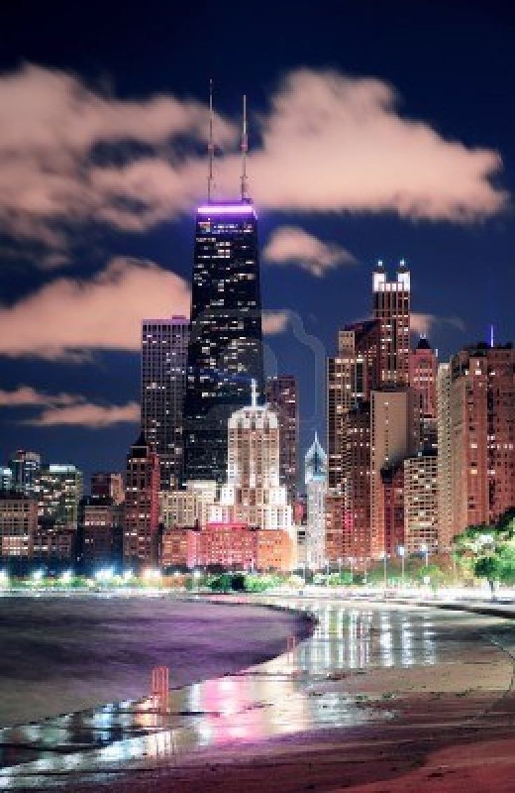 Chicago Lake Michigan Skyscraper Reflection Wallpapers