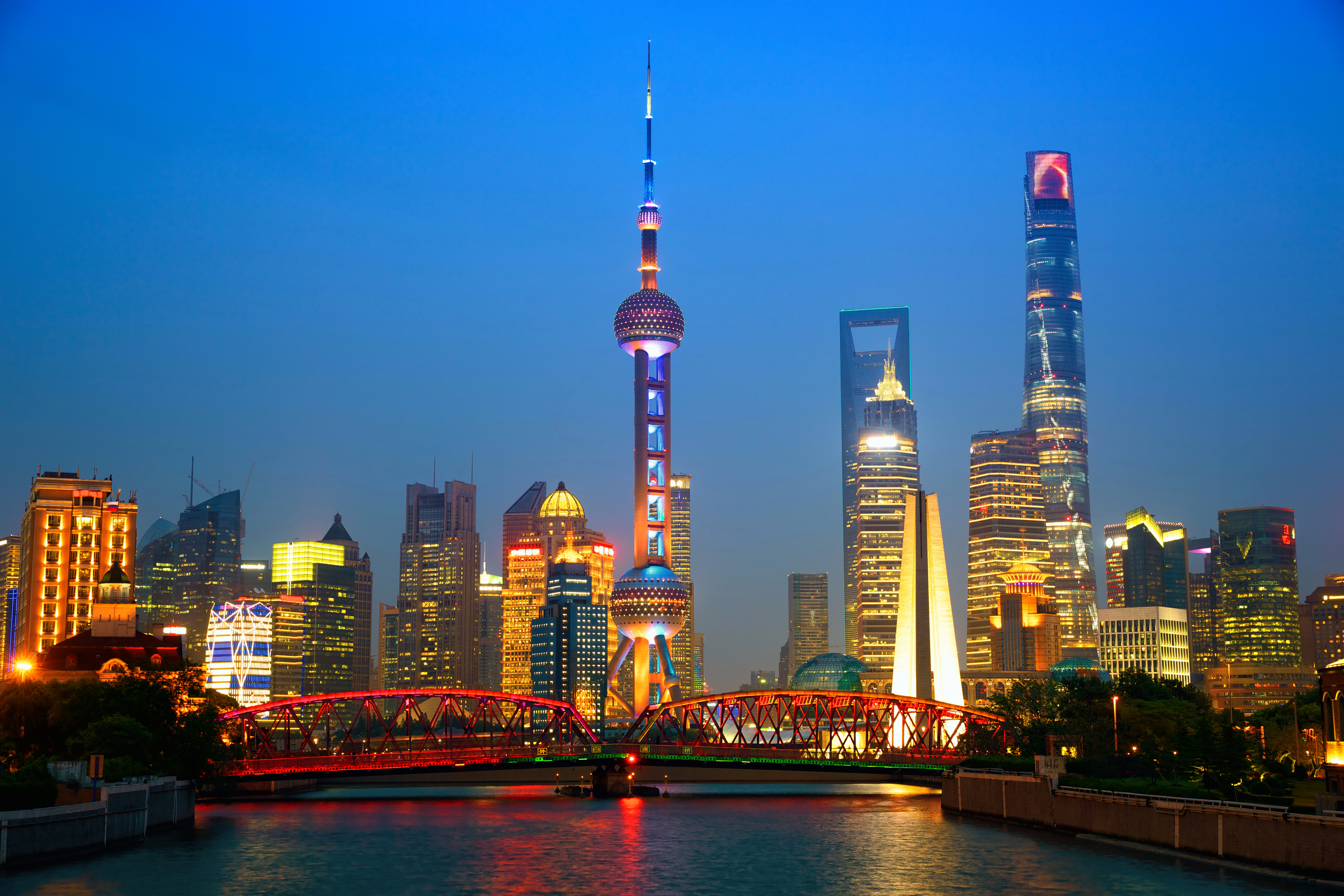 China Shanghai Neon City Lights Wallpapers