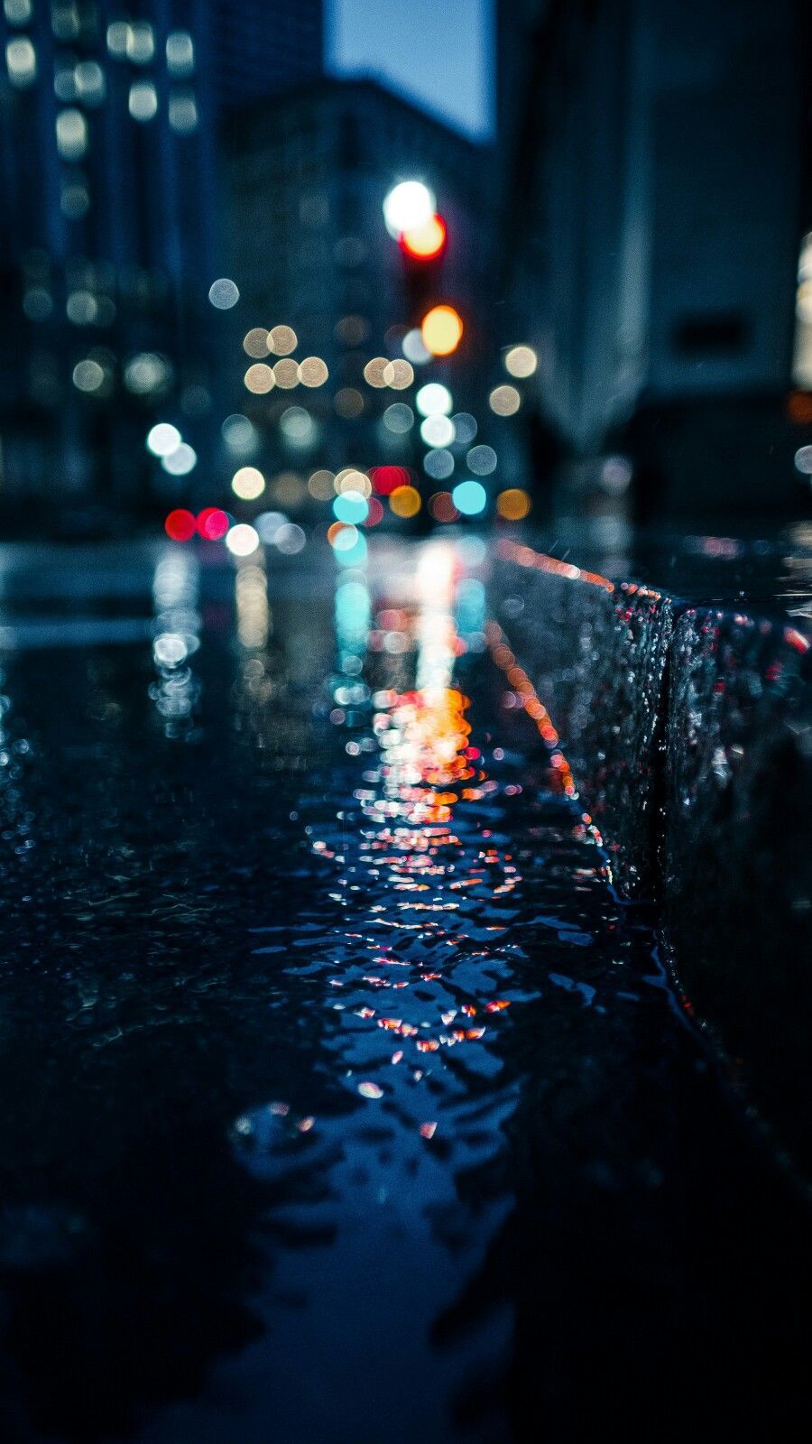 City Lights Reflection In Water Wallpapers