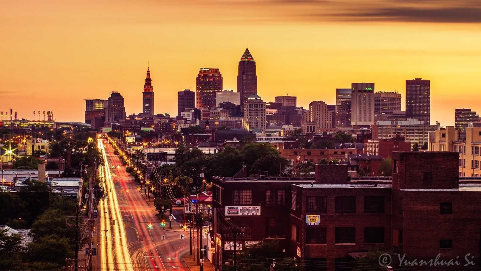 Cleveland City Night Light Wallpapers