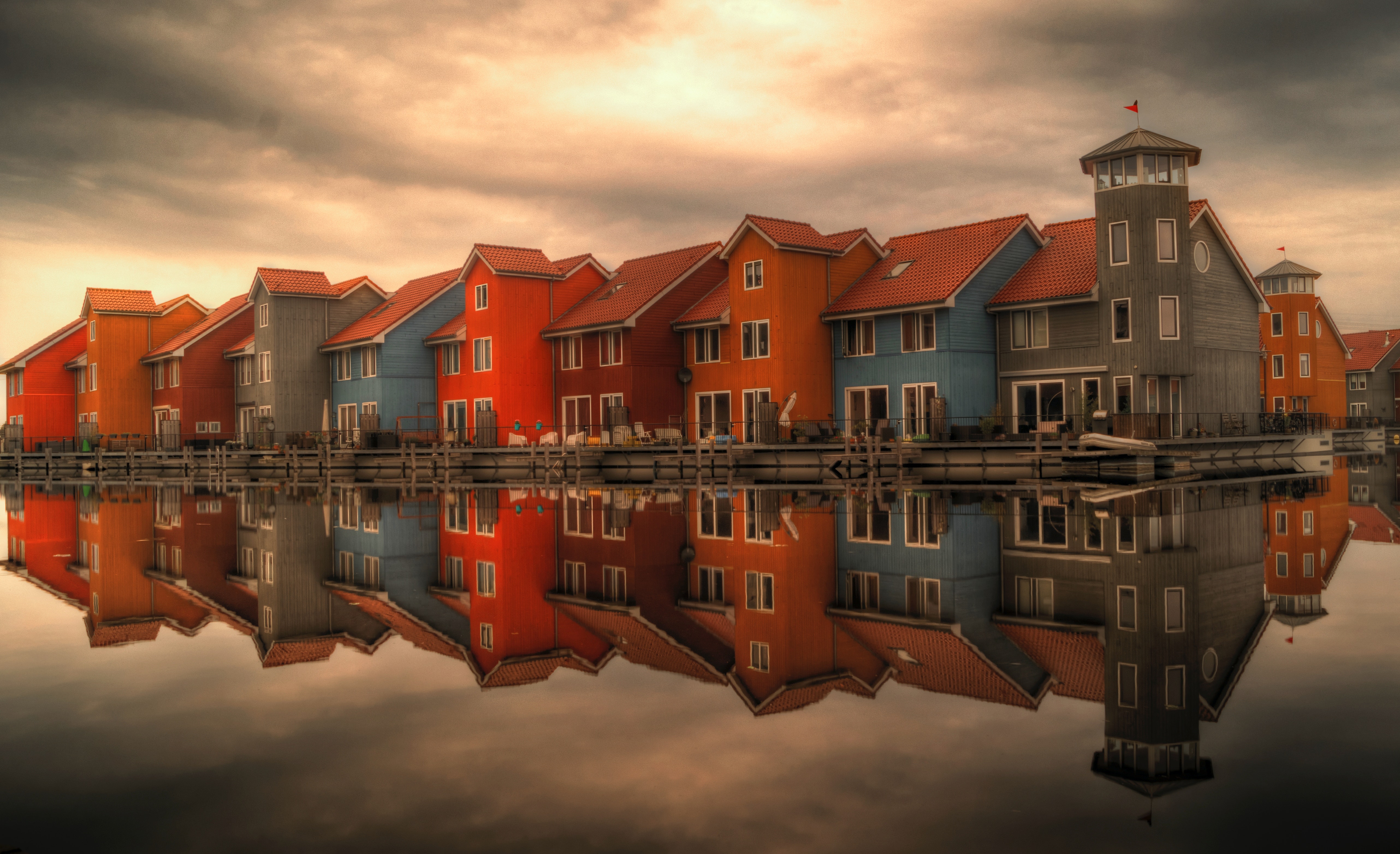 Colorful Village Home Netherlands Wallpapers