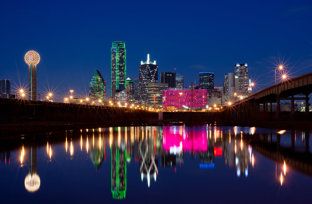 Dallas Texas Lights Skyscrapers Wallpapers