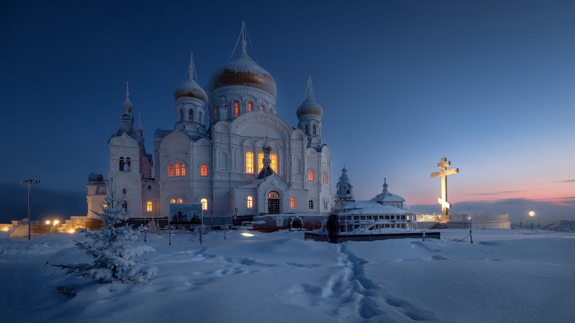 Dome Monastery Russia Temple In Winter Wallpapers