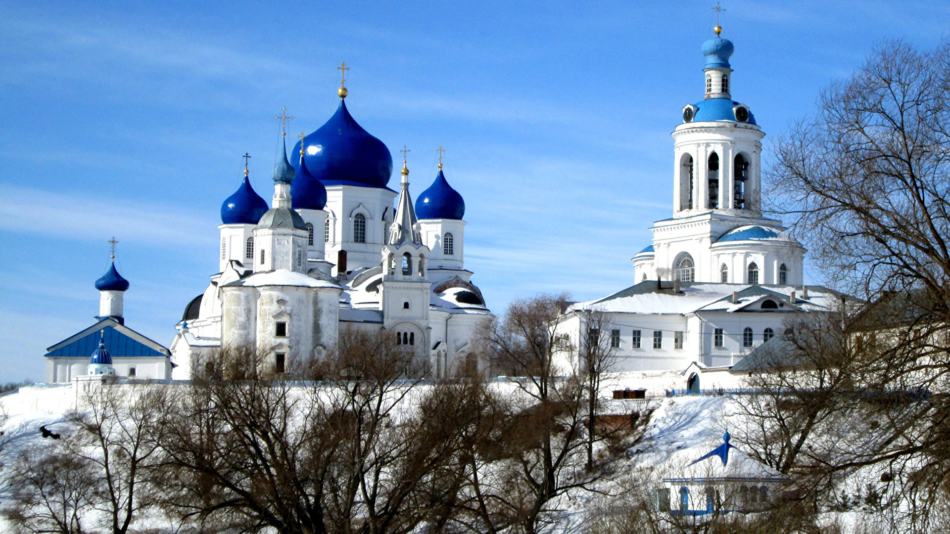 Dome Monastery Russia Temple In Winter Wallpapers