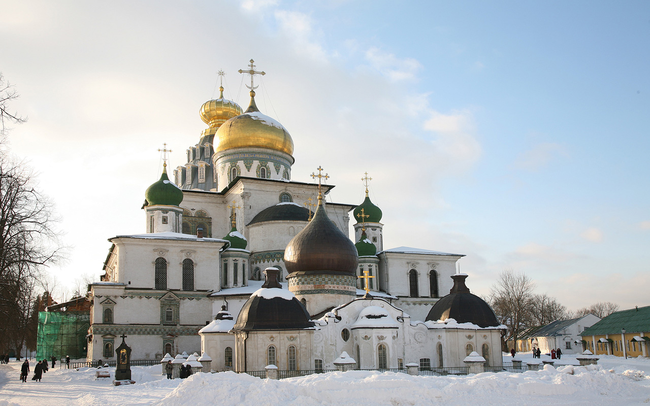 Dome Monastery Russia Temple In Winter Wallpapers