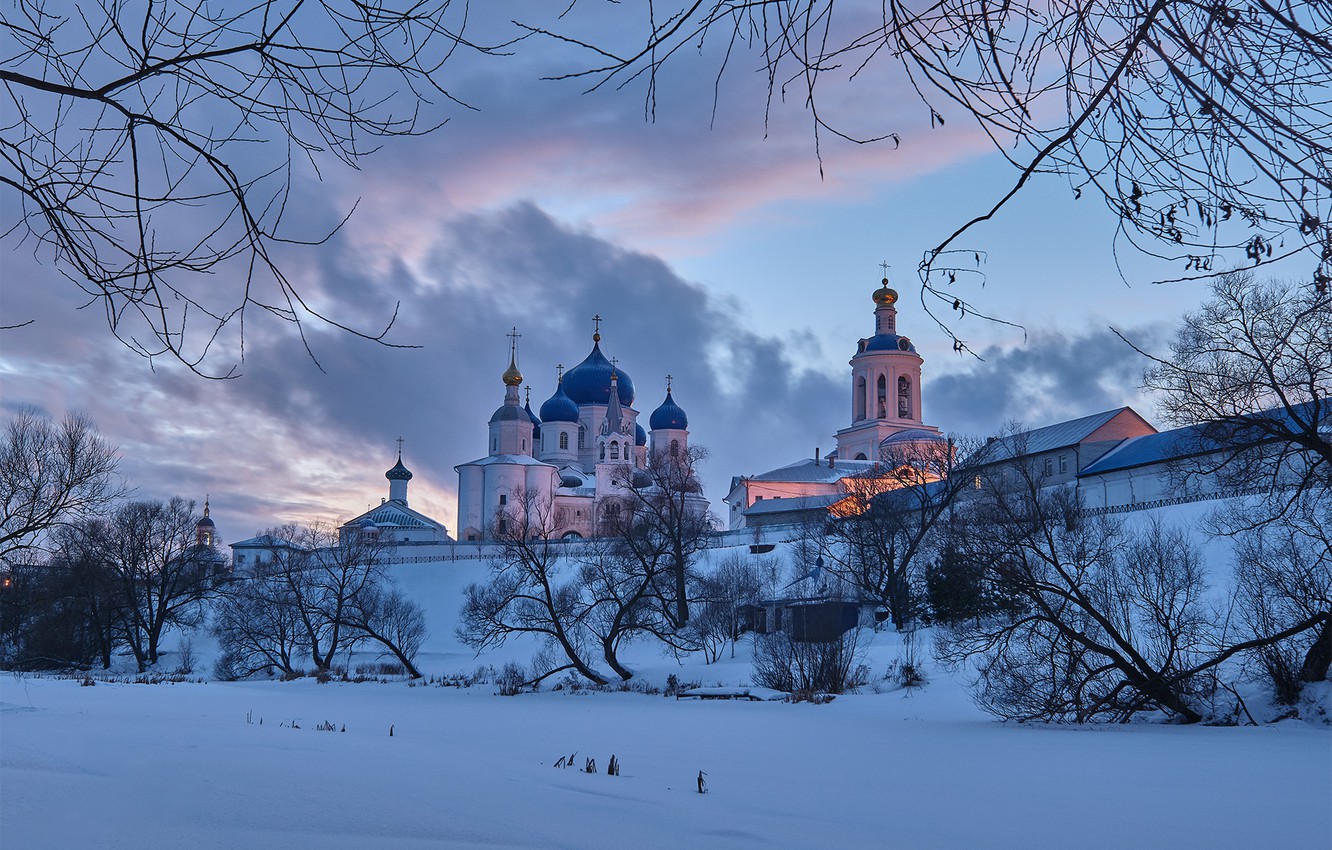 Dome Monastery Russia Temple In Winter Wallpapers