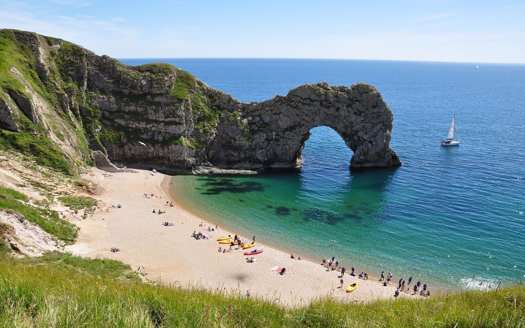 Dorset Bay Lulworth-Cov In England Wallpapers