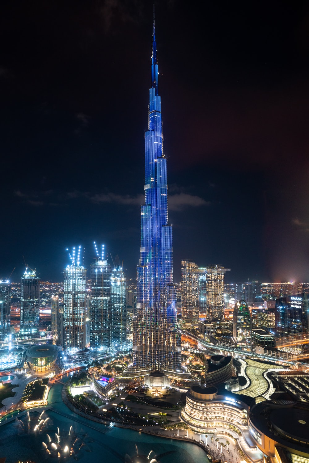 Dubai Burj Khalifa Cityscape In Night Wallpapers