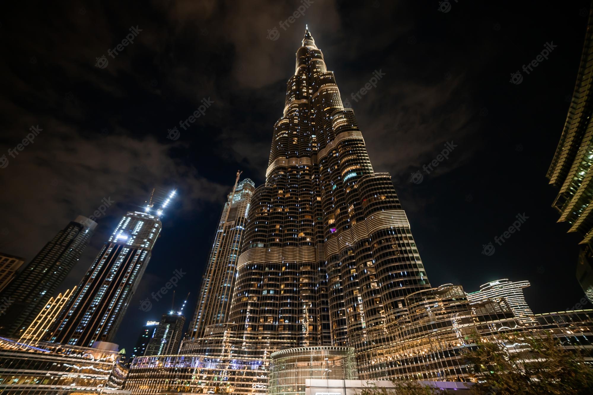 Dubai Burj Khalifa Cityscape In Night Wallpapers