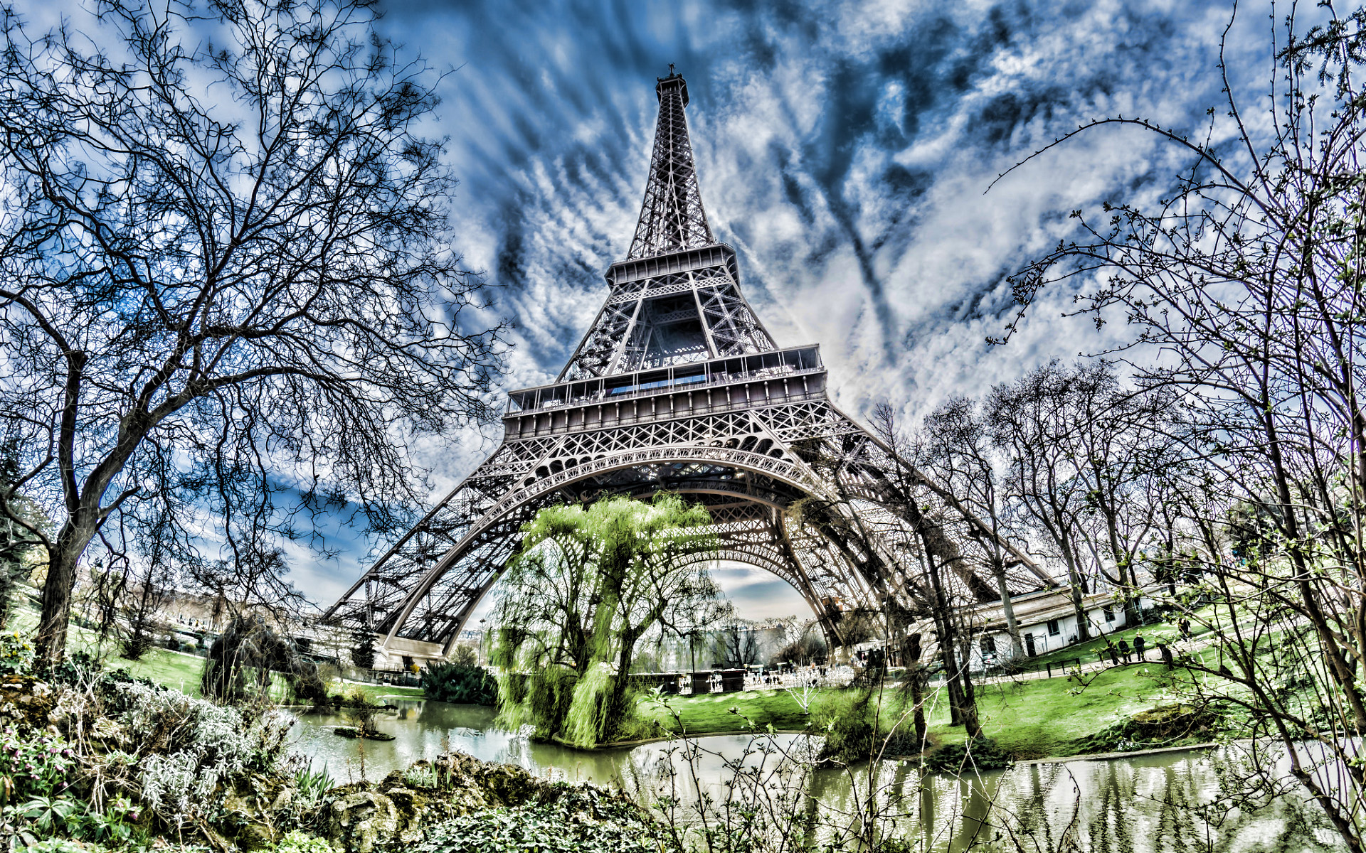 Eiffel Tower In Autumn France Paris Fall Wallpapers