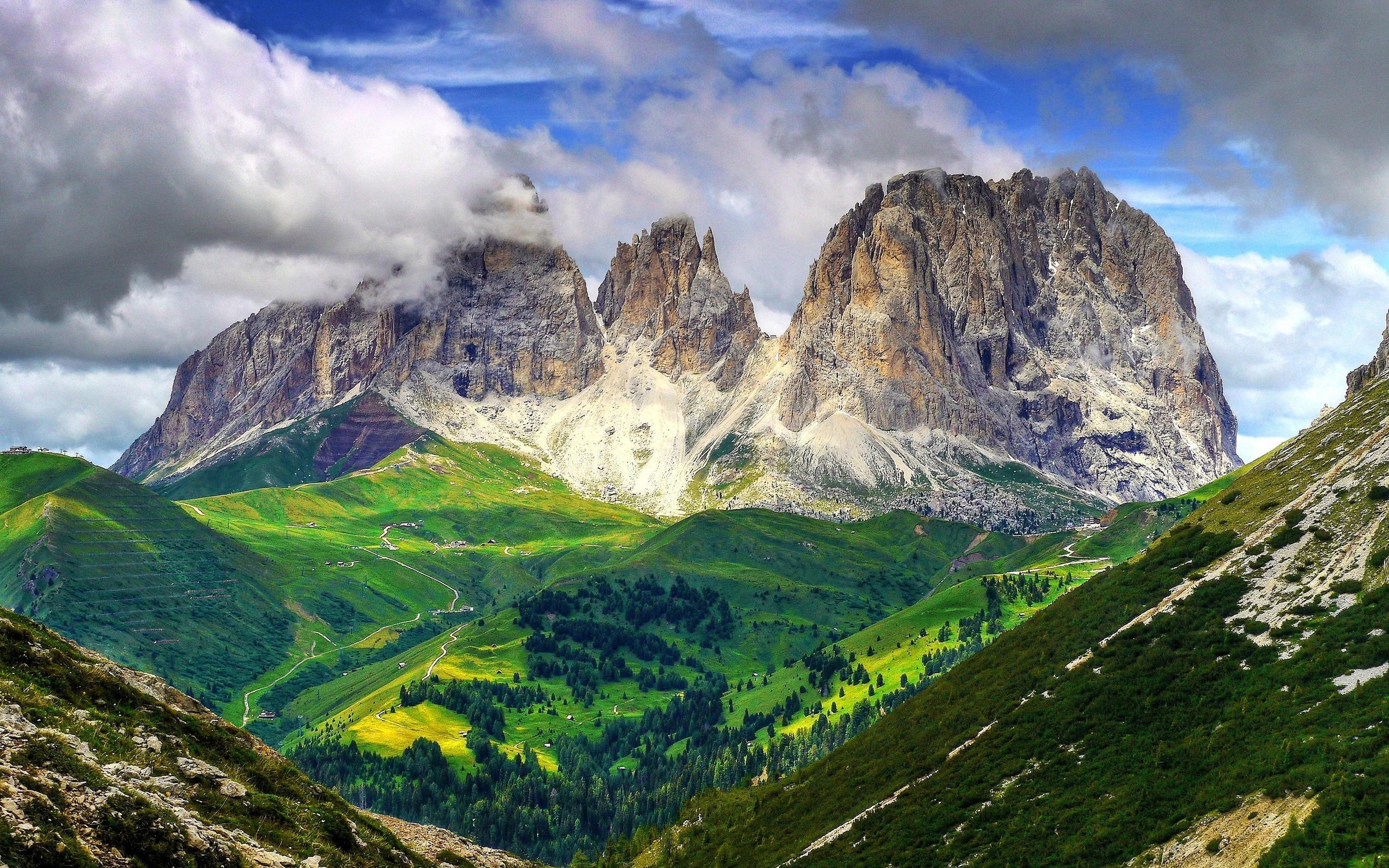 Europe In Summer Alps Mountains And Clouds Wallpapers