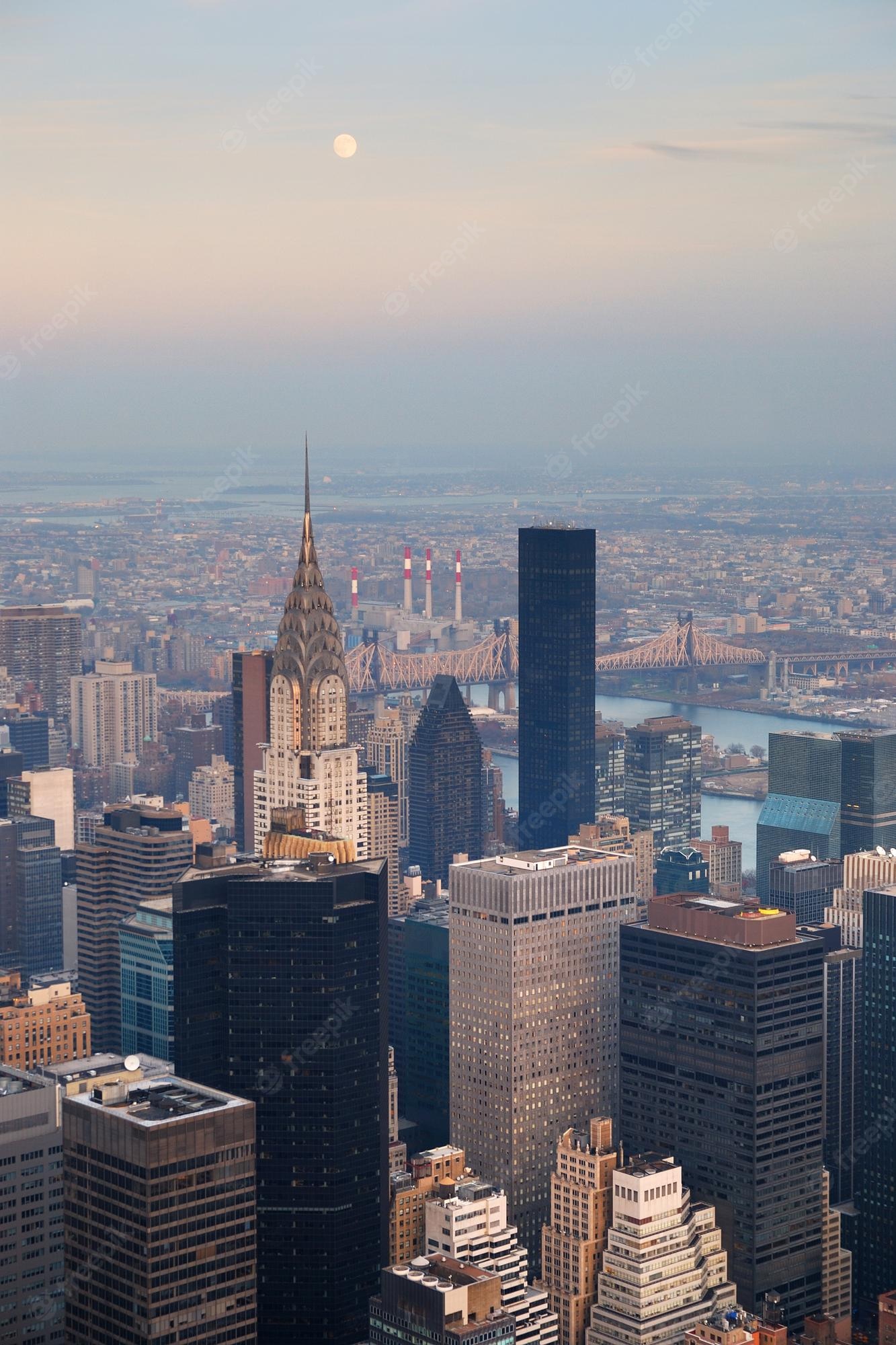 Full Moon Over Manhattan Wallpapers