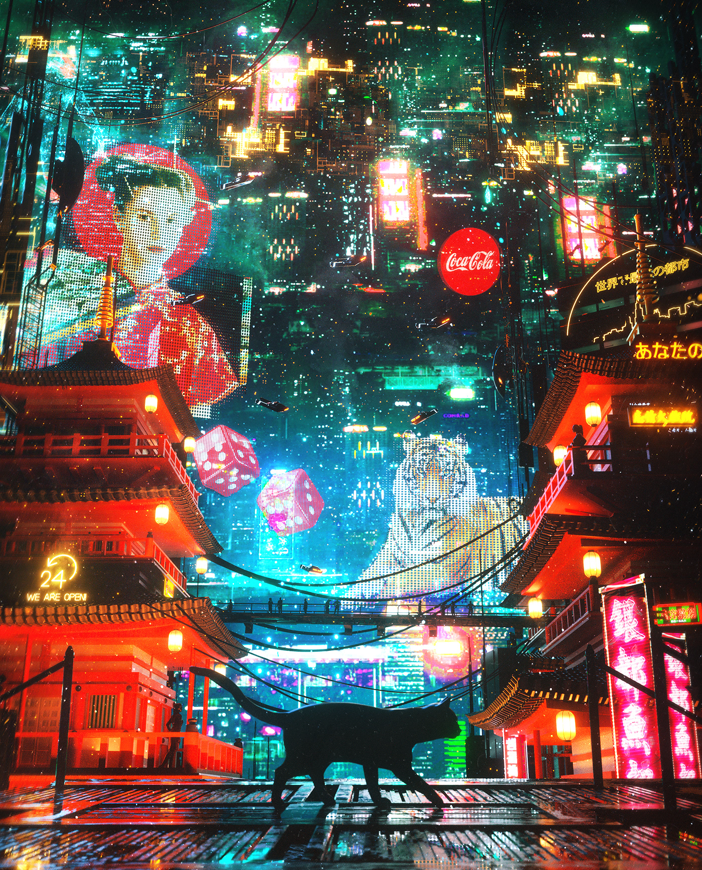 Futuristic Shanghai Digital Art Wallpapers