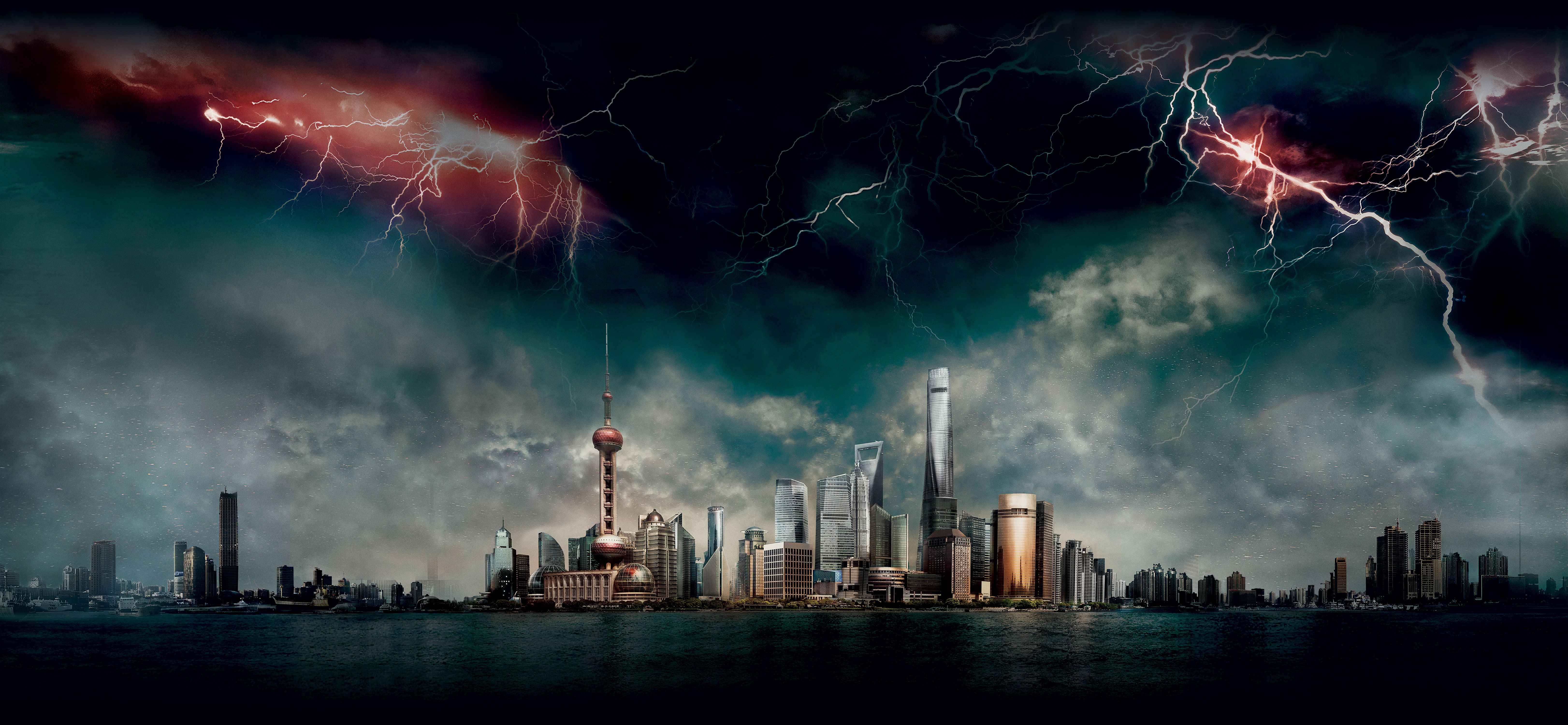Futuristic Shanghai Digital Art Wallpapers