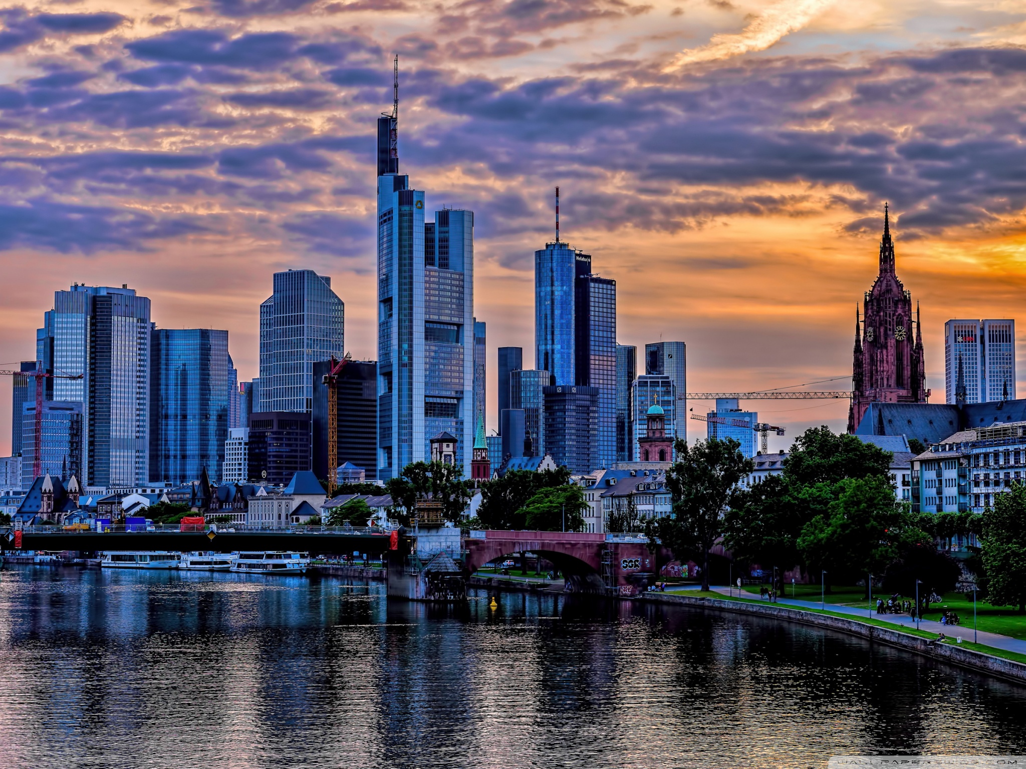 Germany Cityscape At Sunset Wallpapers