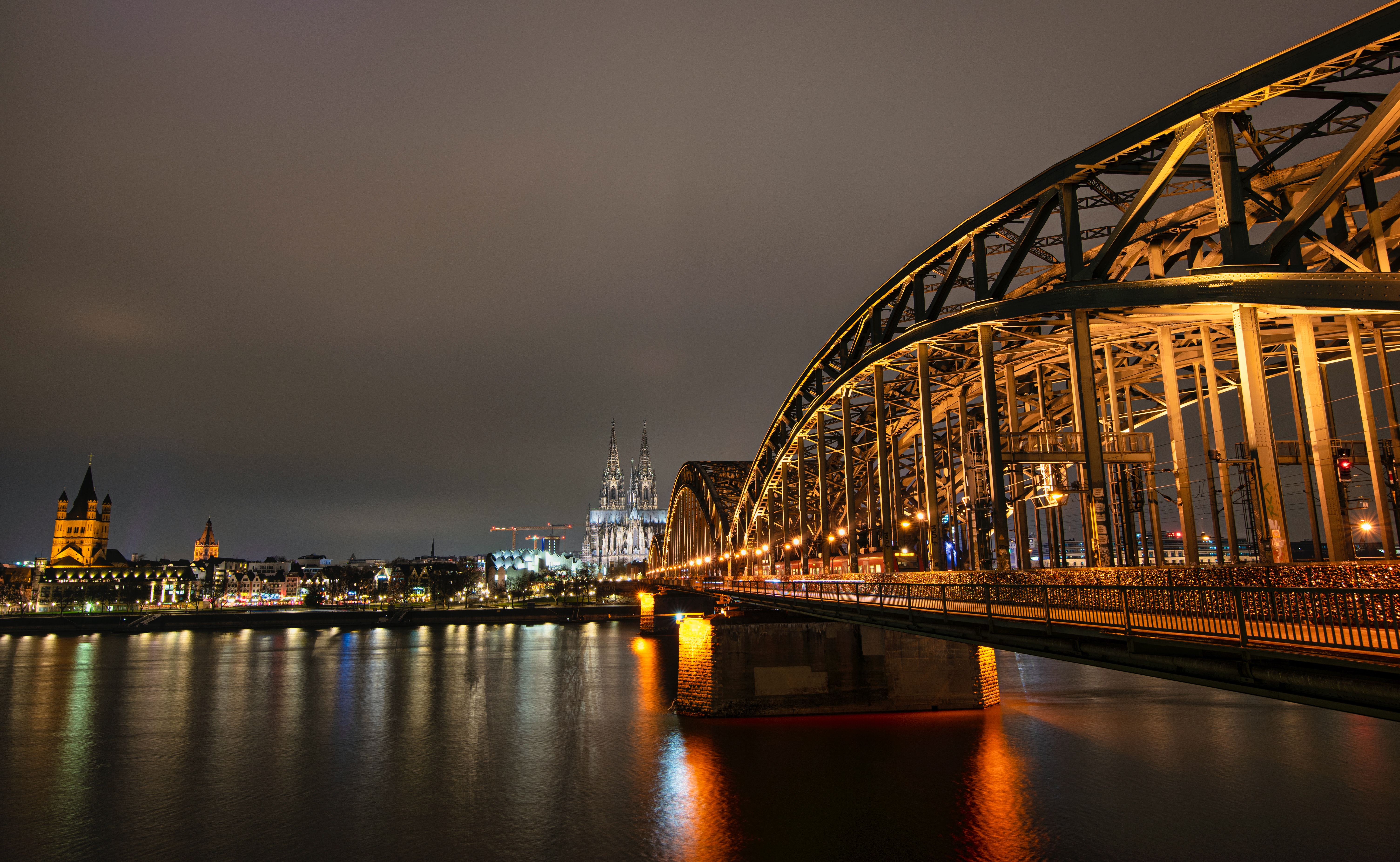 Germany Cologne Bridge Building City Wallpapers