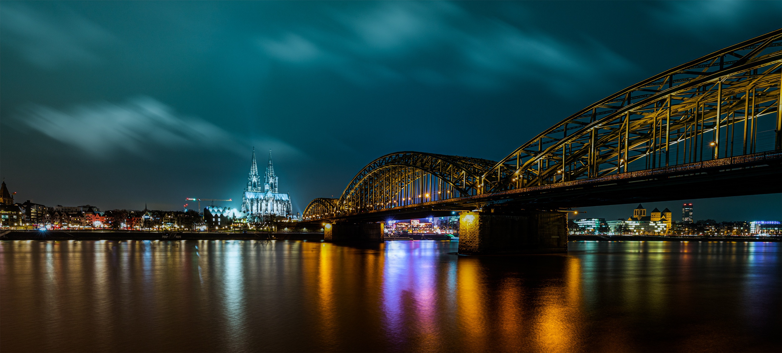 Germany Cologne Bridge Building City Wallpapers