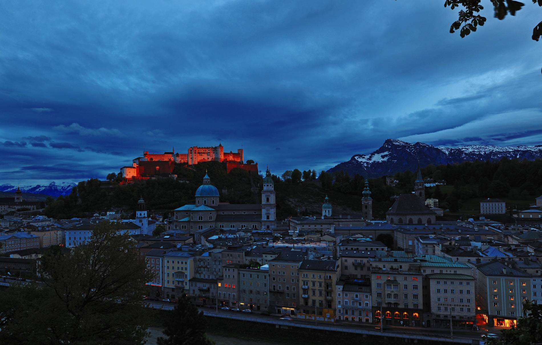 Hohensalzburg Church  At Night Wallpapers