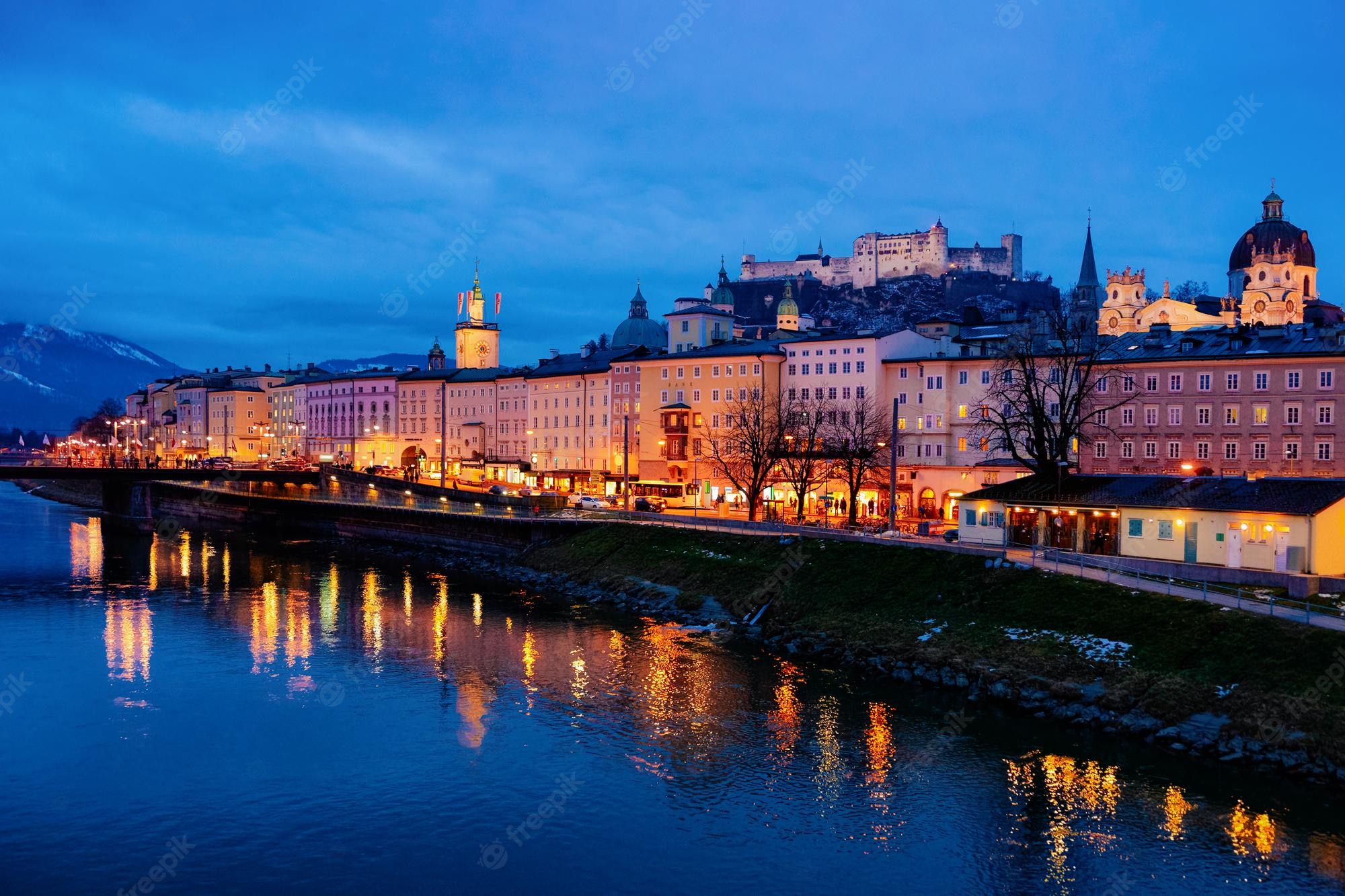 Hohensalzburg Church  At Night Wallpapers