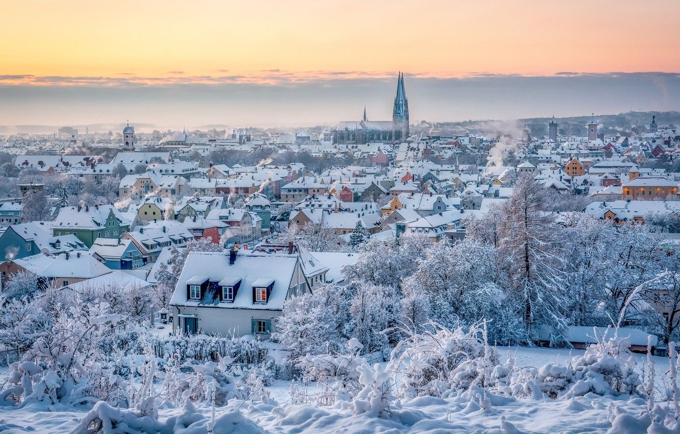 Hohnstein City Germany In Winter Snow Wallpapers