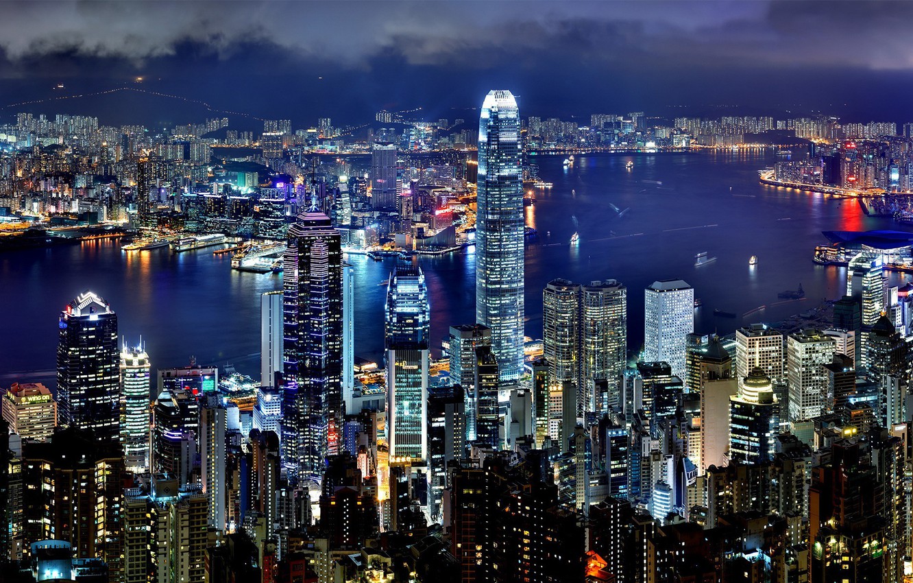 Illustration Hong Kong Buildings Skyscraper Wallpapers