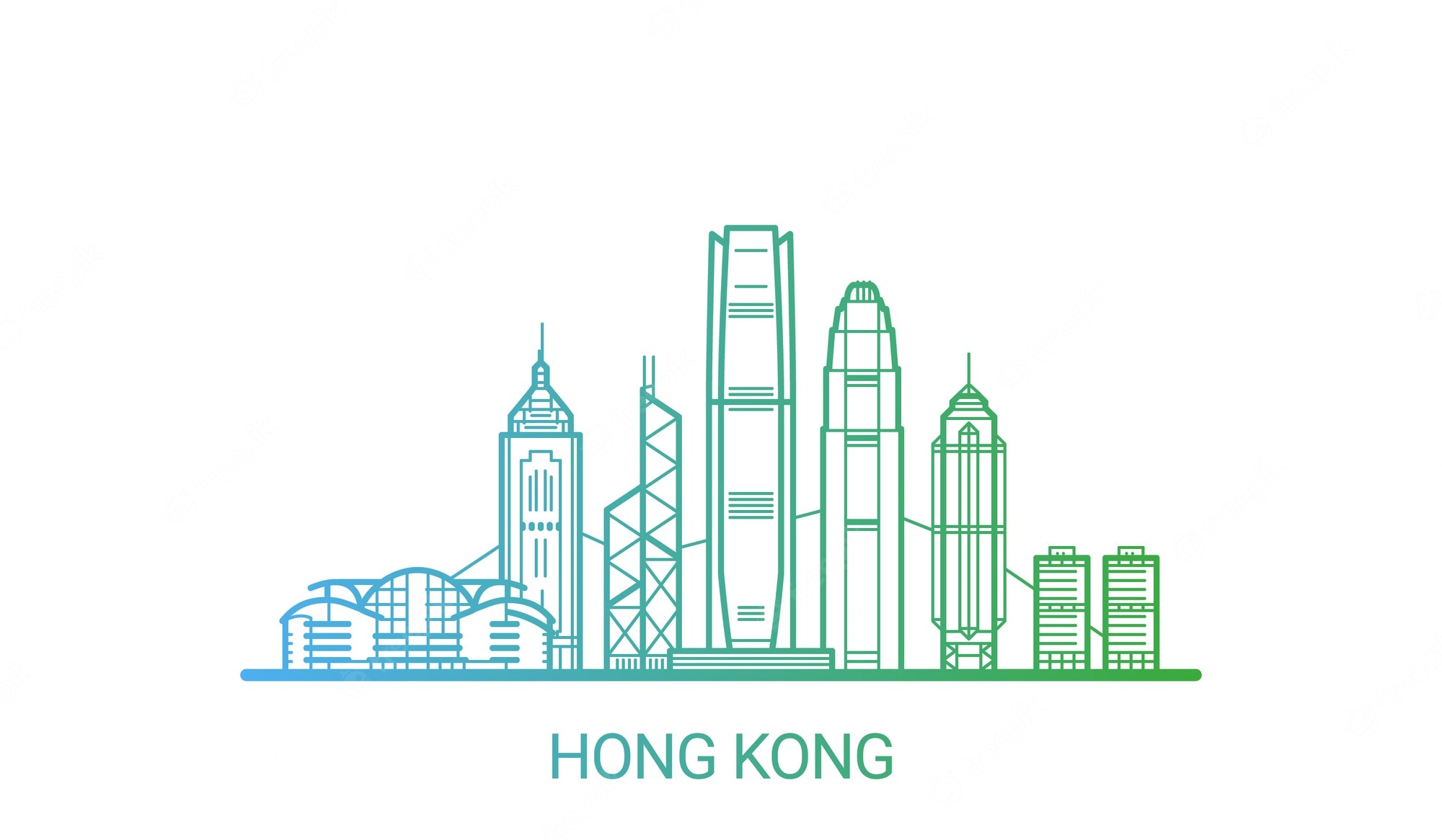 Illustration Hong Kong Buildings Skyscraper Wallpapers