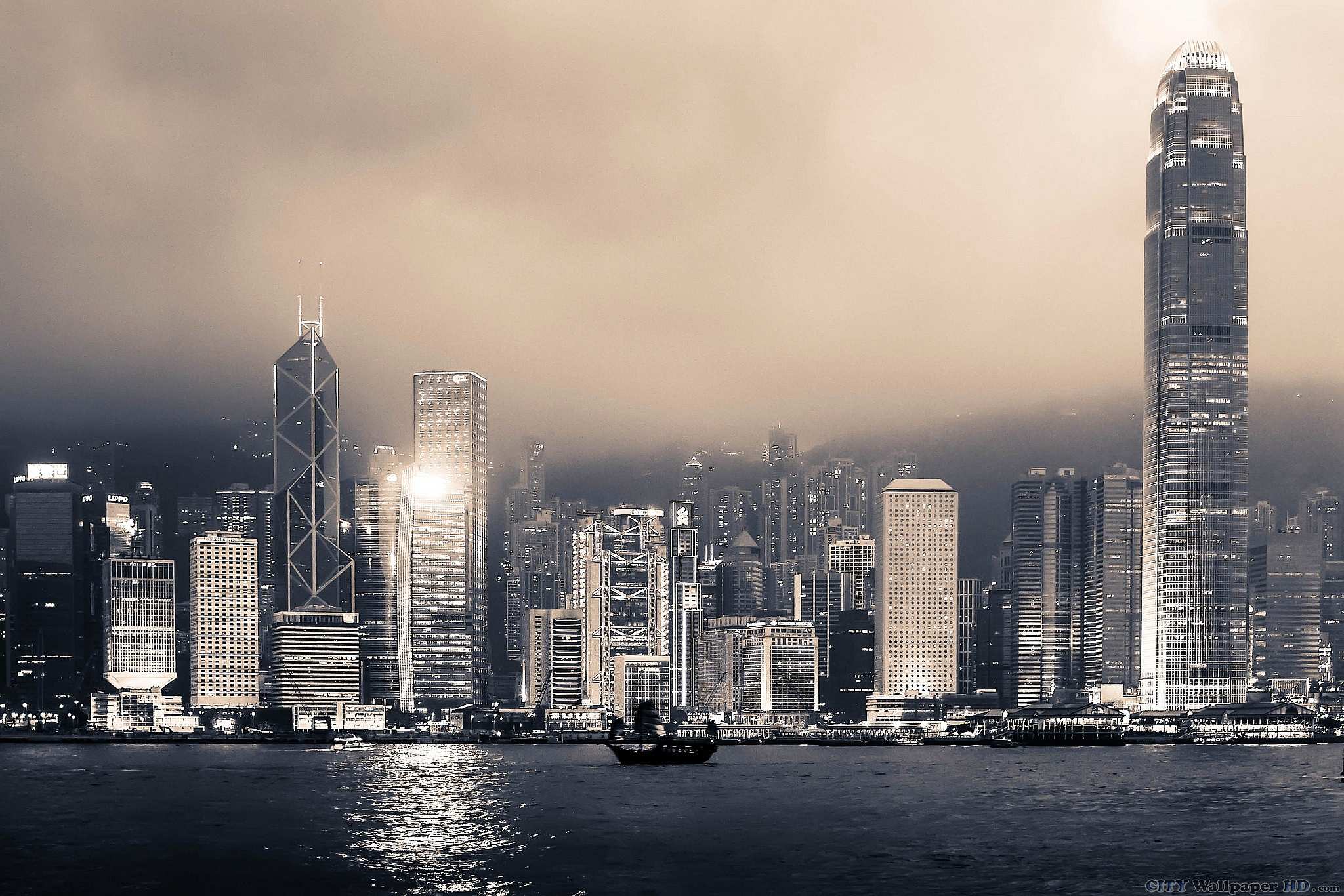 Illustration Hong Kong Buildings Skyscraper Wallpapers