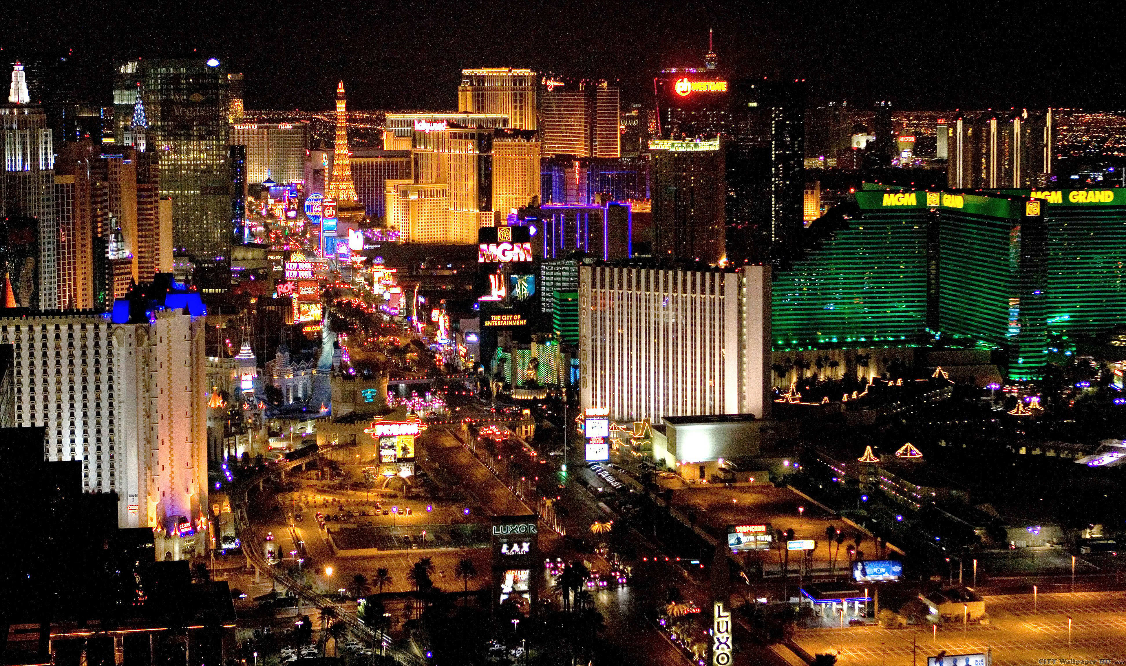 Las Vegas Buildings Lights Wallpapers