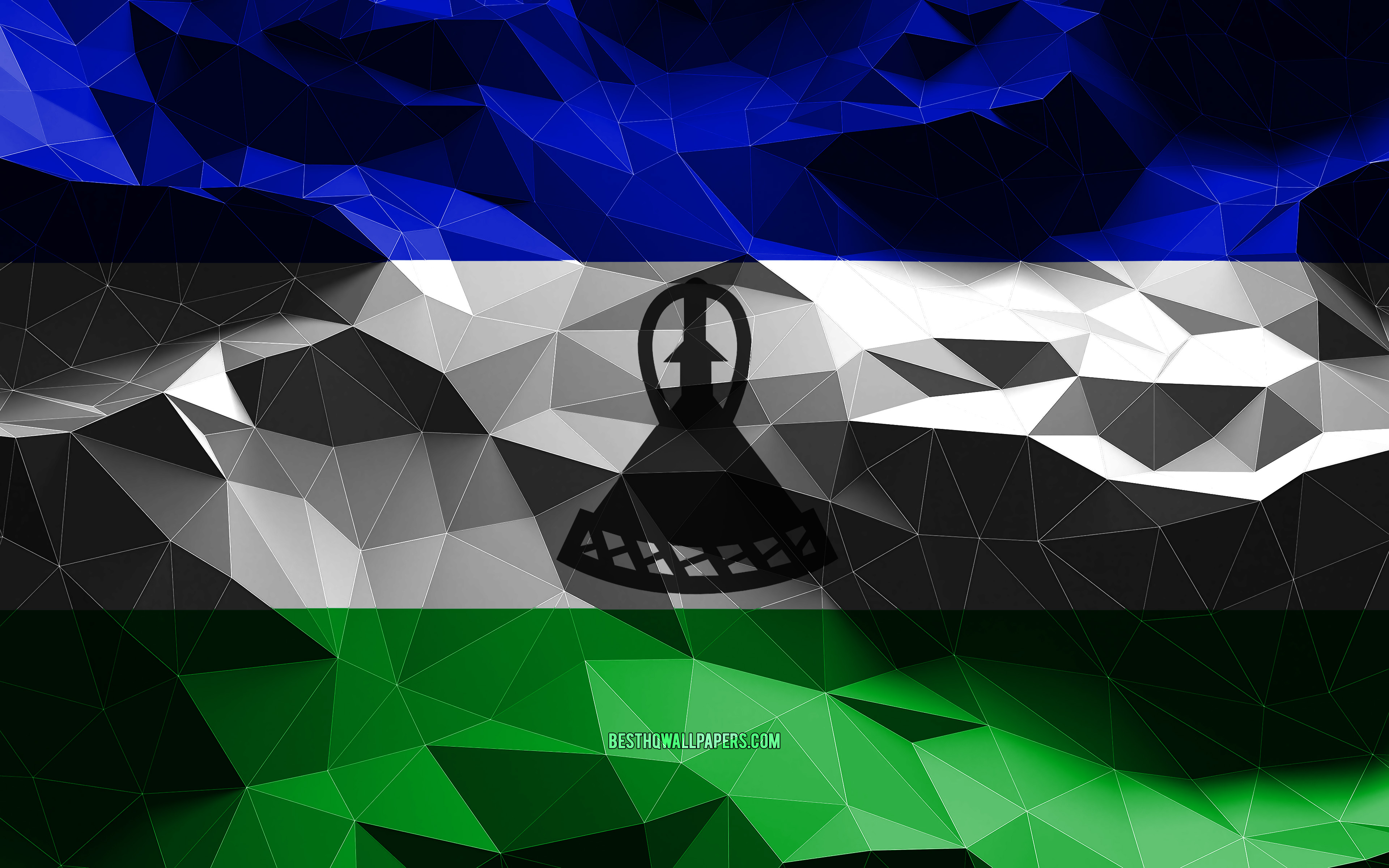 Lesotho Flag Wallpapers