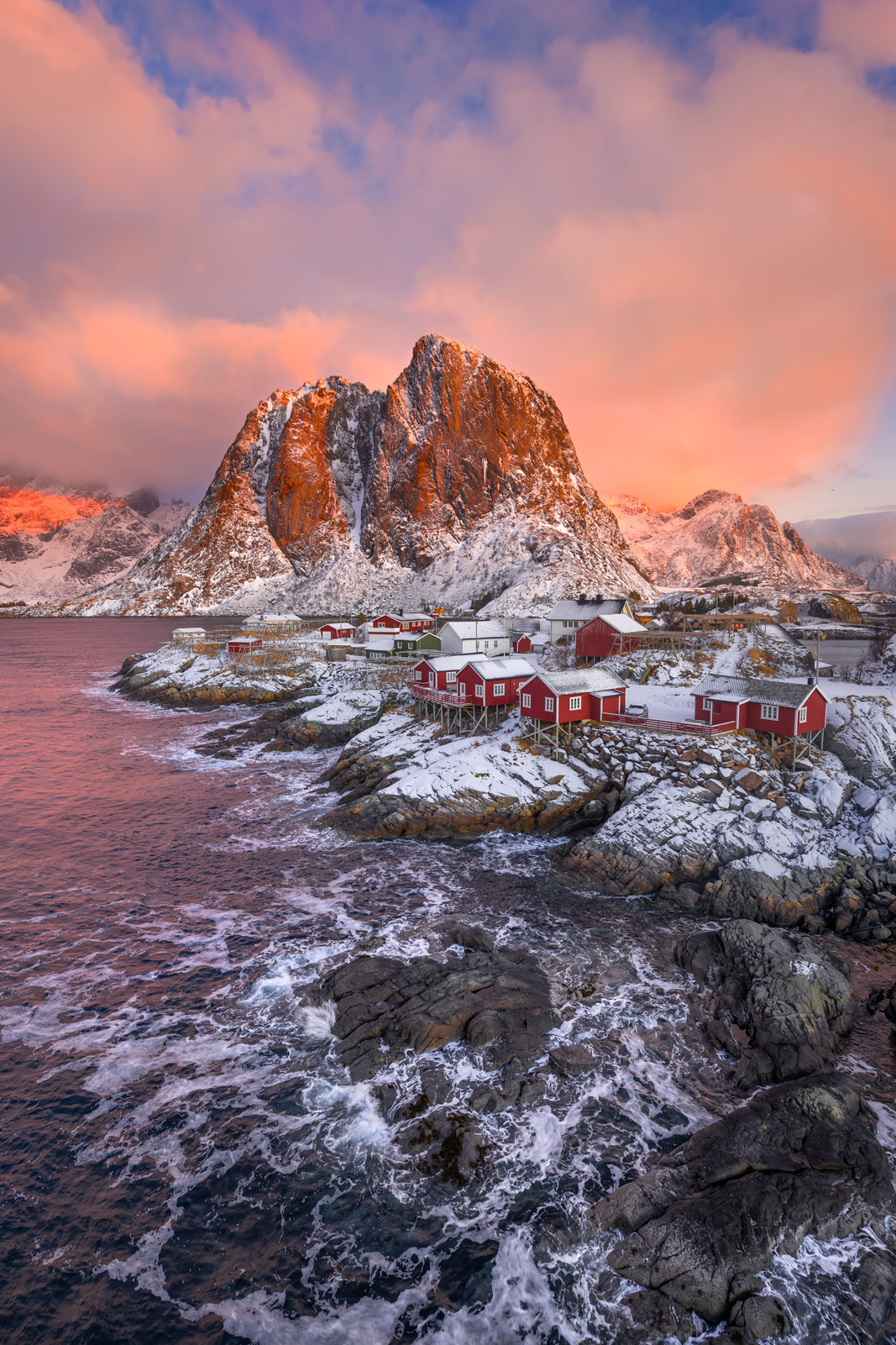 Lofoten Sunrise Near Sea Mountains Norway Island Wallpapers