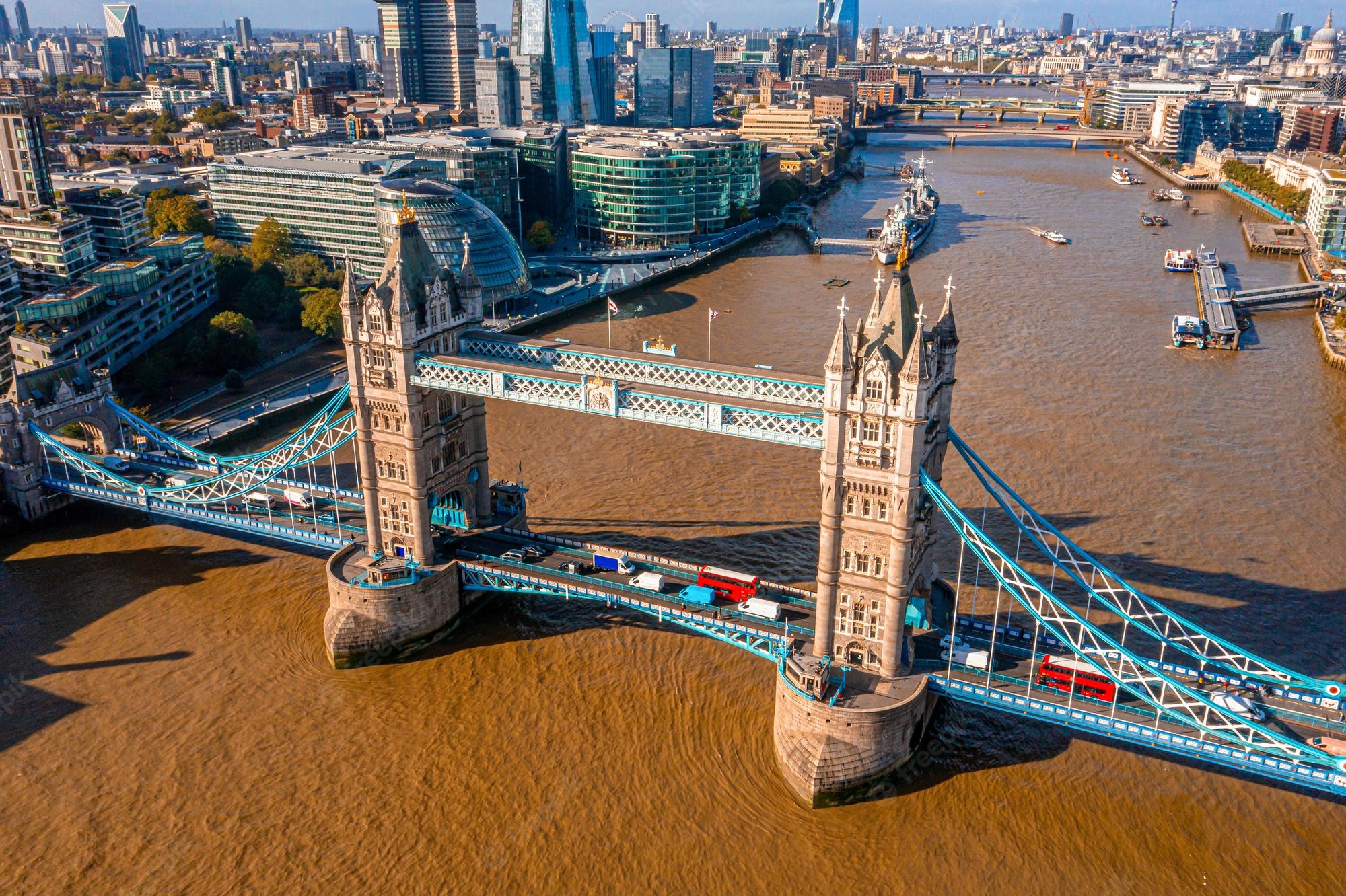 London England Tower Bridge Thames River Cityscape Urban Wallpapers