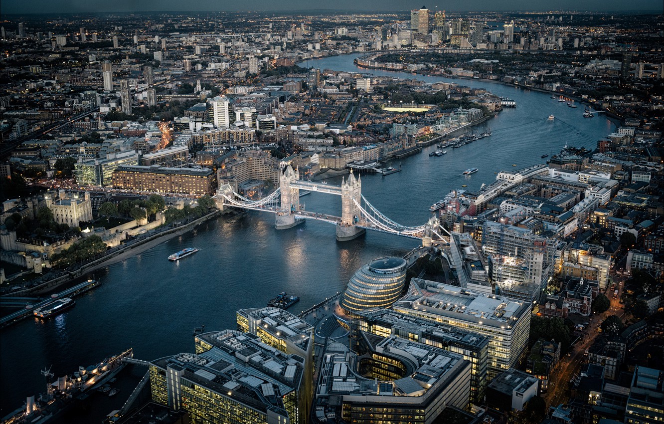 London England Tower Bridge Thames River Cityscape Urban Wallpapers