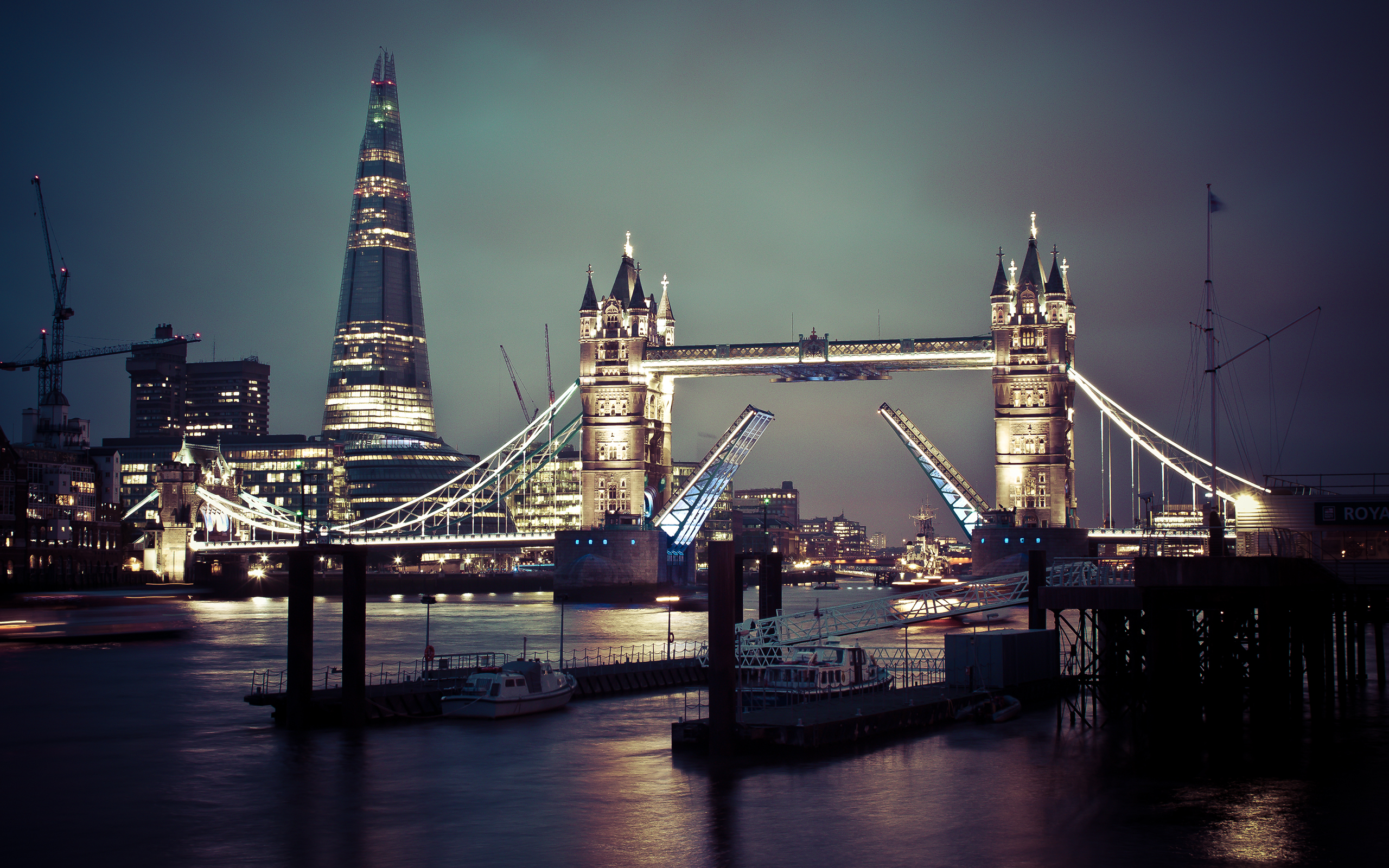 London England Tower Bridge Thames River Cityscape Urban Wallpapers