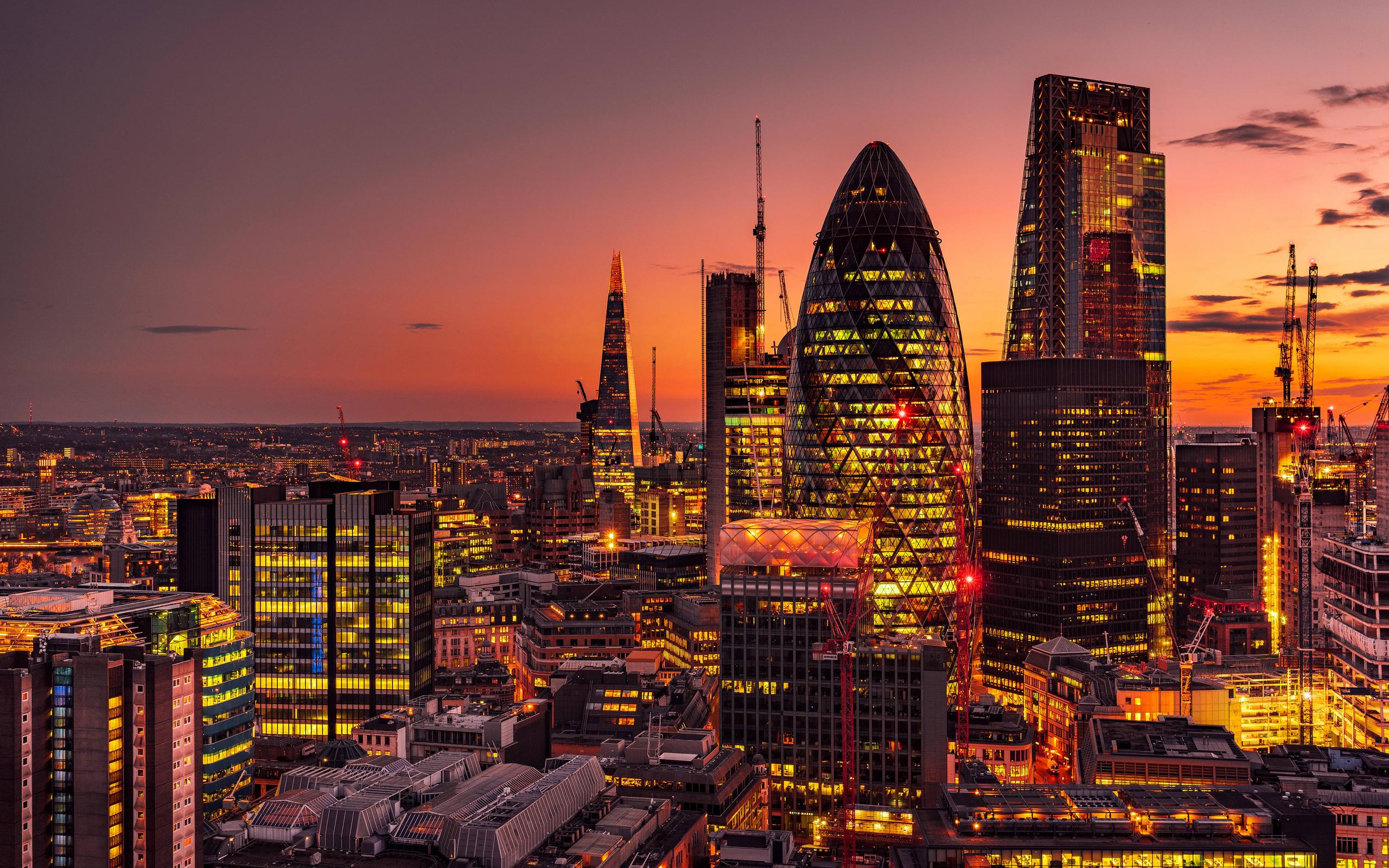 London Lights At Sunset Wallpapers