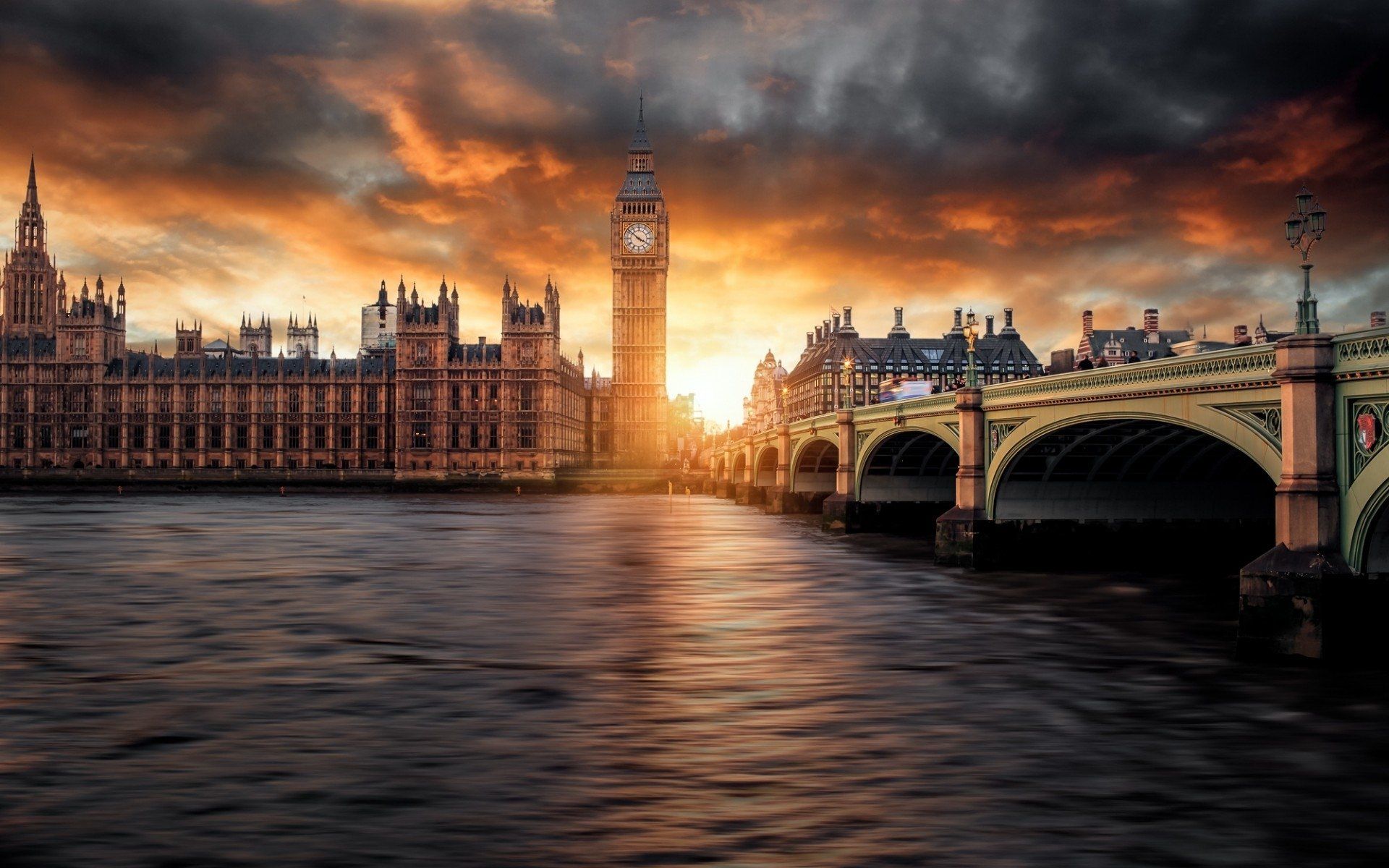 London Lights At Sunset Wallpapers