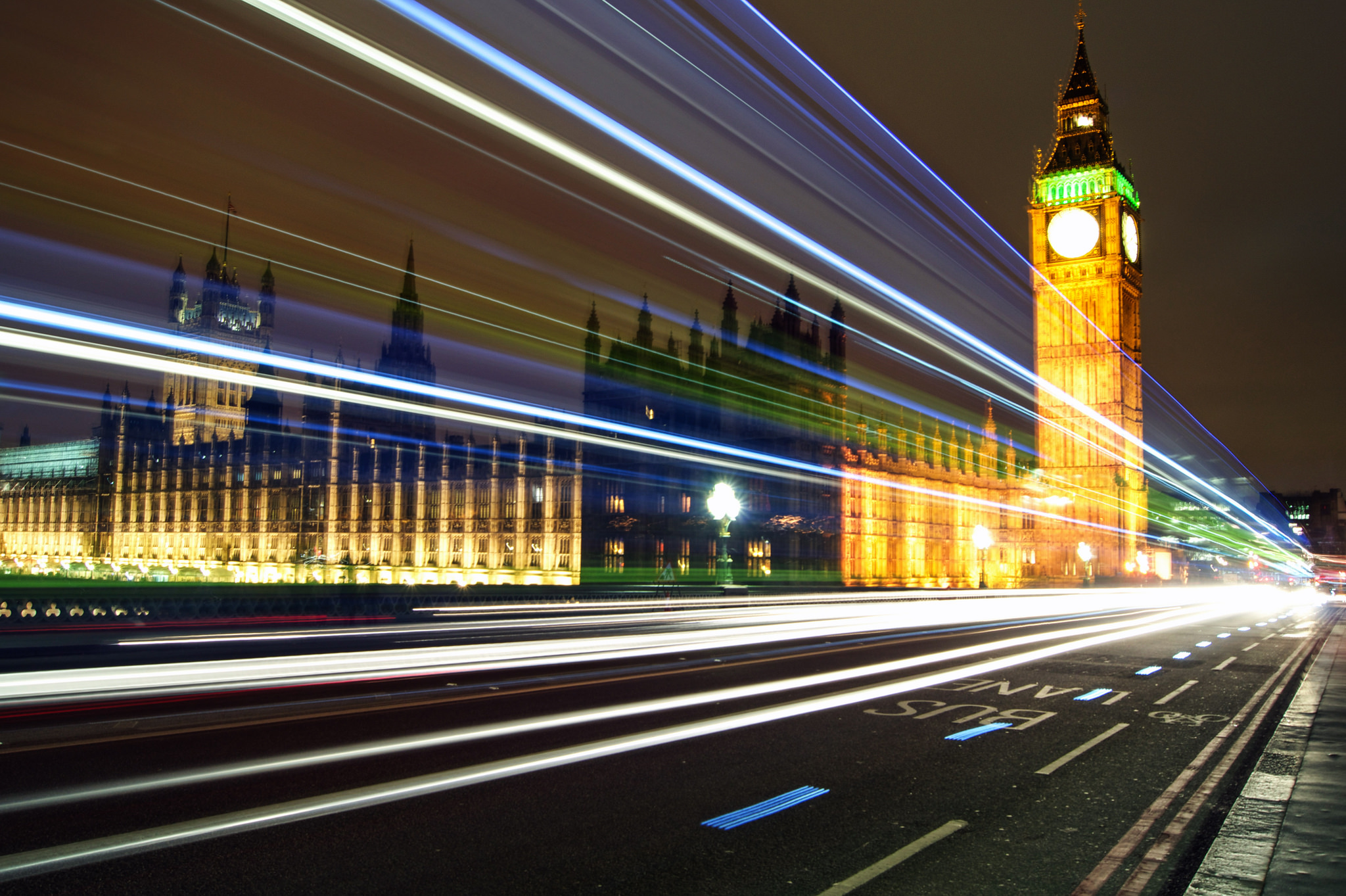 London Uk Night Light Blurred Photography Wallpapers