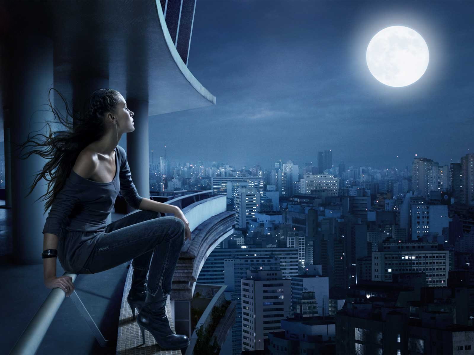 Lonely Girl In The City Wallpapers