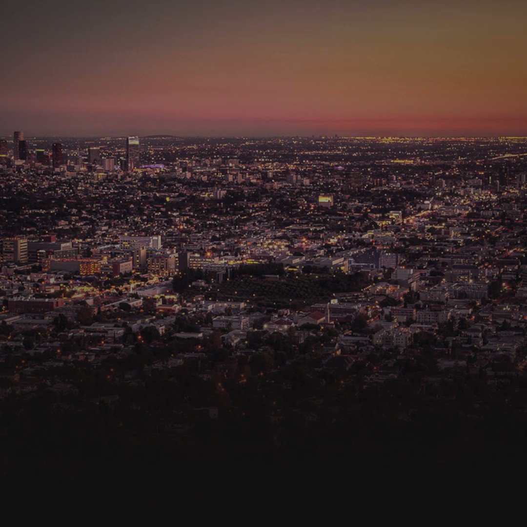 Los Angeles At Night Pink Sky Wallpapers