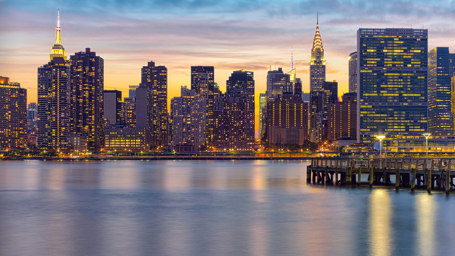 Manhattan Sunset View Wallpapers