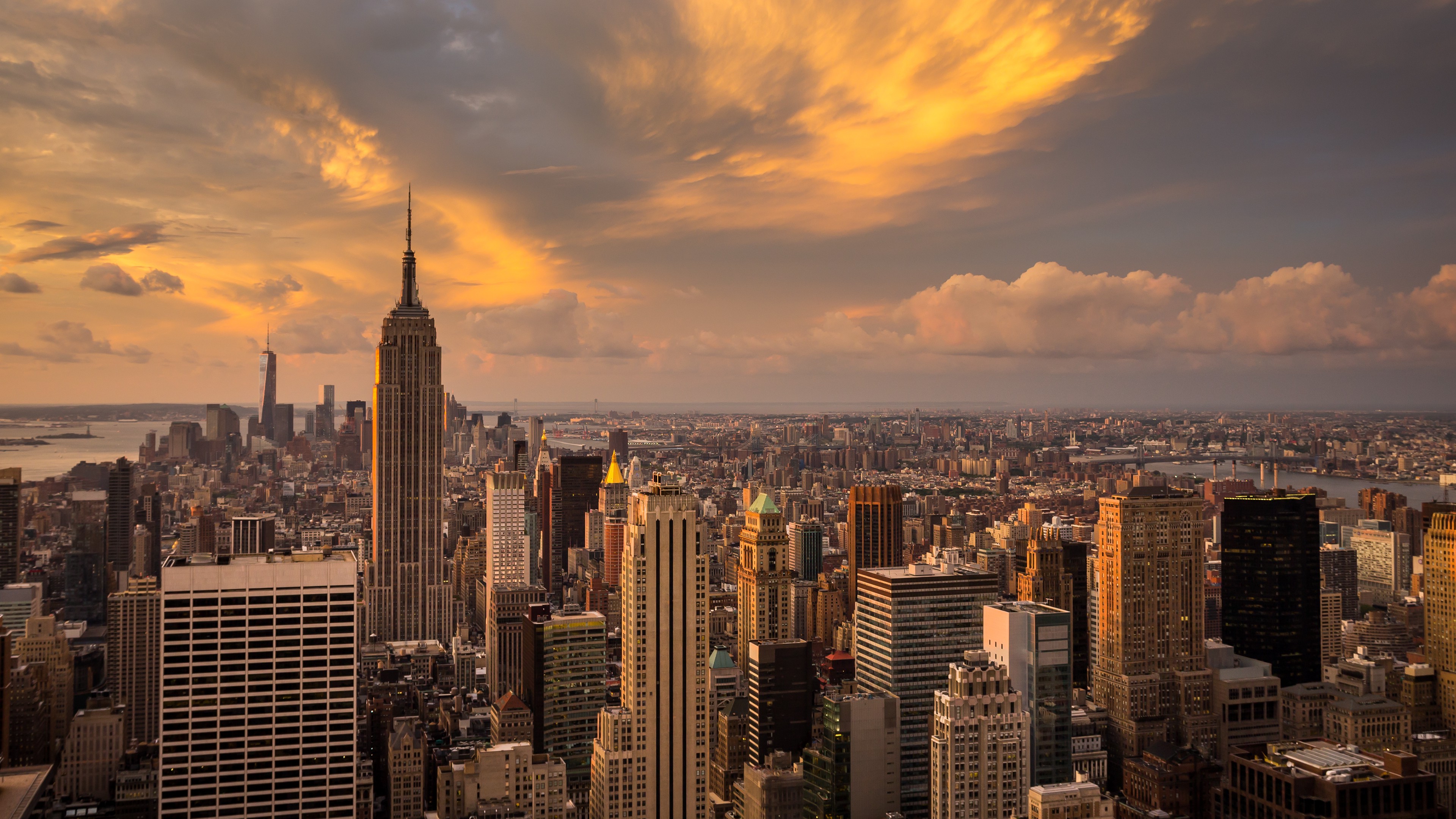 Manhattan Sunset View Wallpapers