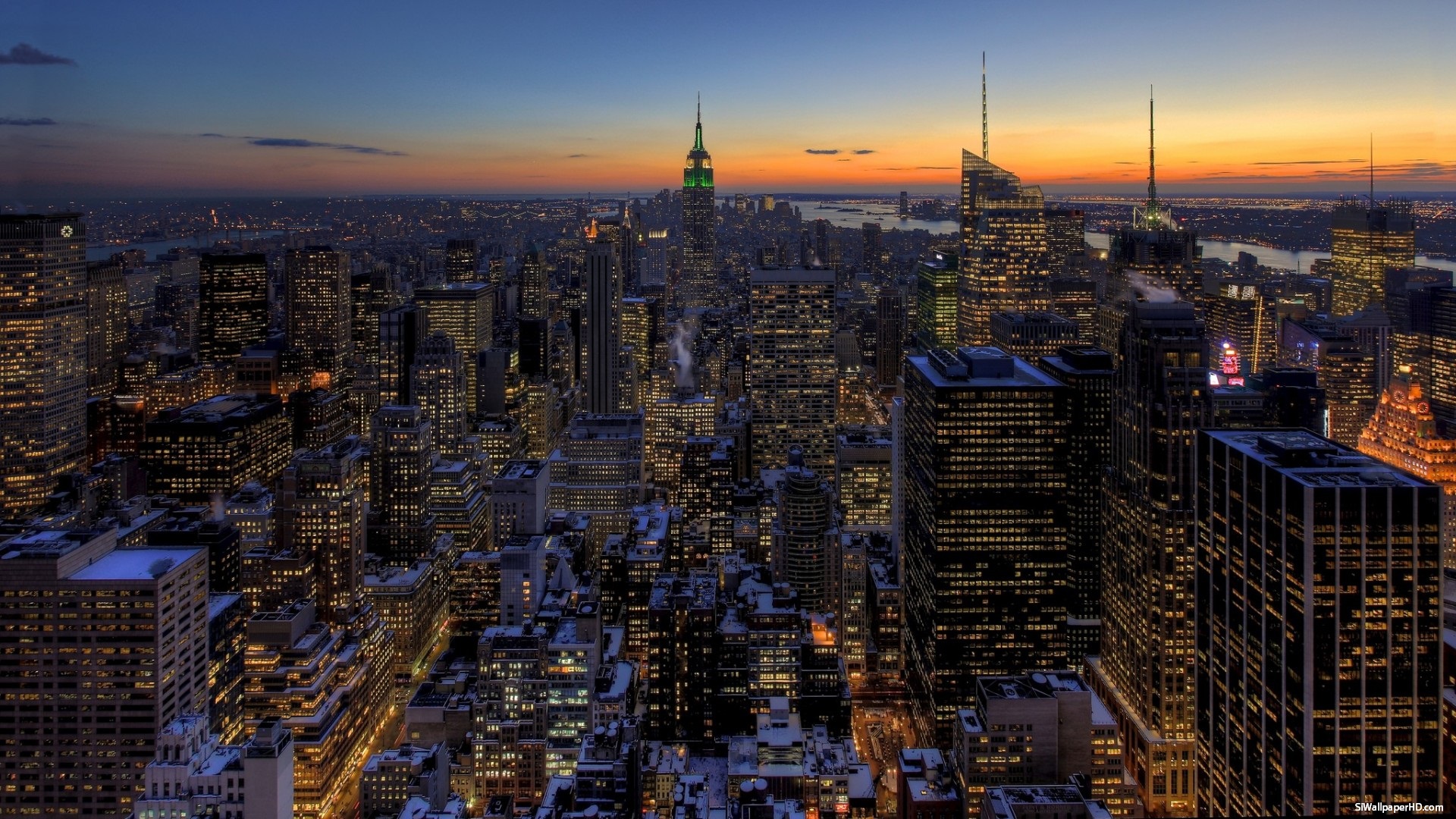 Manhattan Sunset View Wallpapers