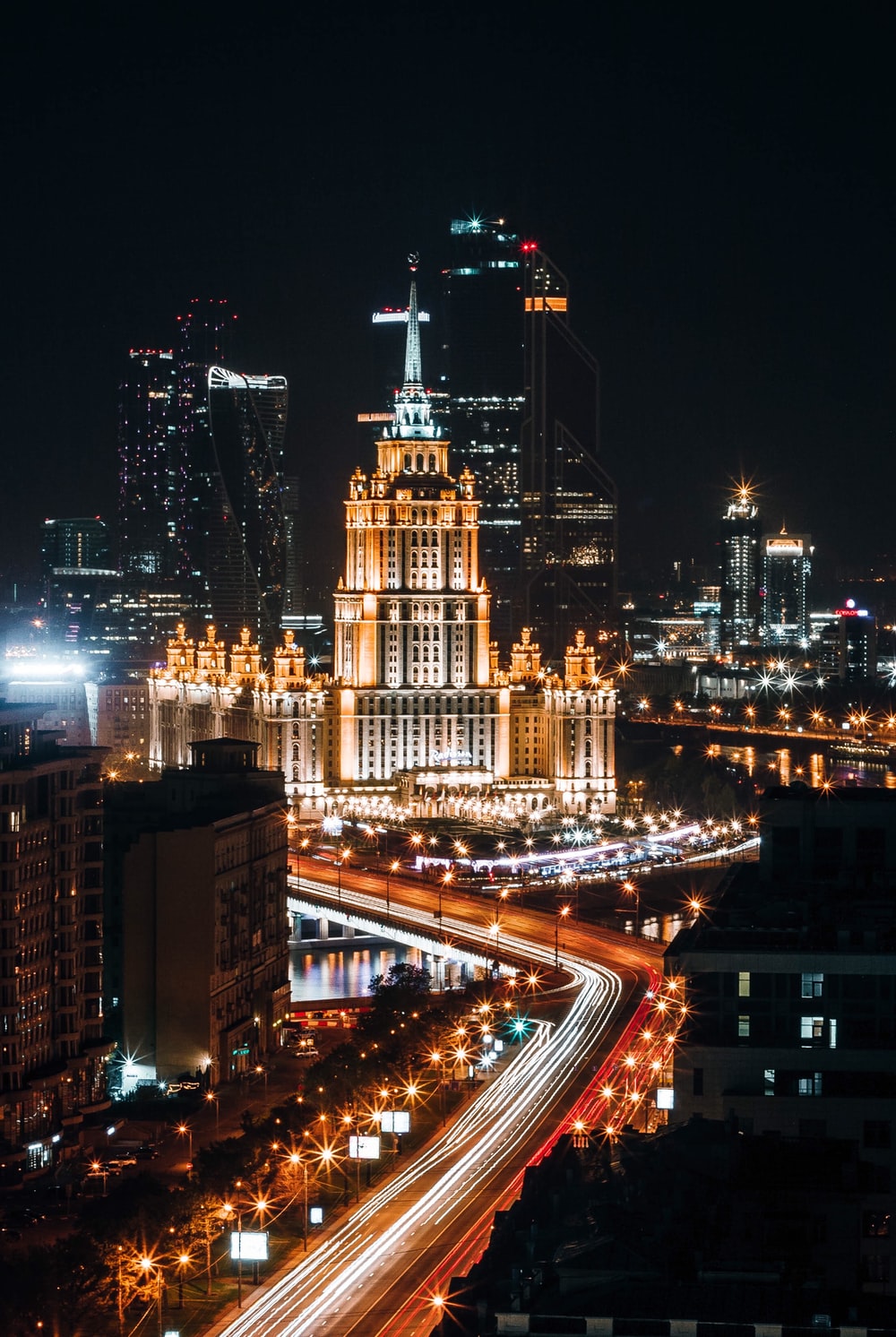 Moscow City At Night Wallpapers