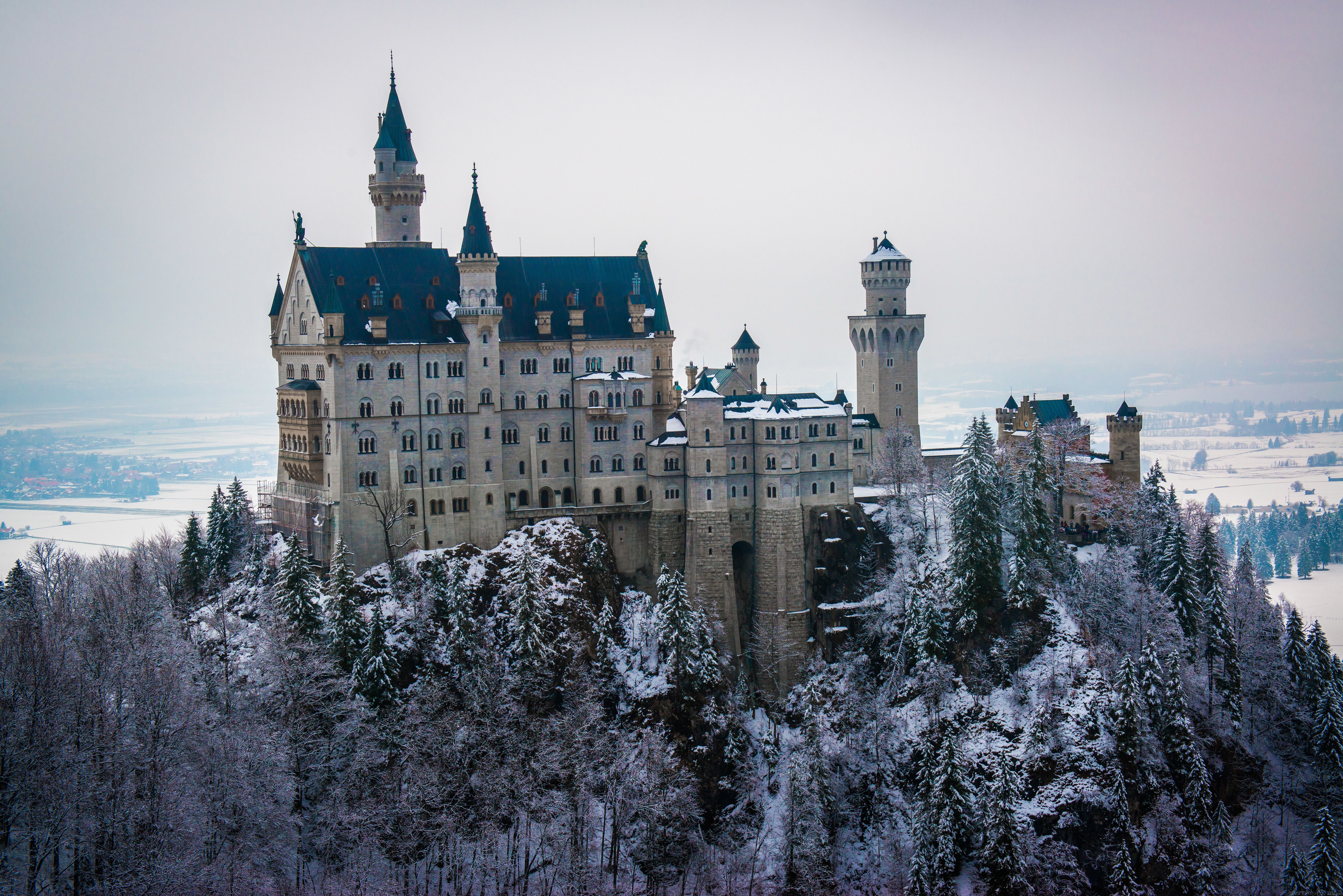 Neuschwanstein Castle In Winter Wallpapers