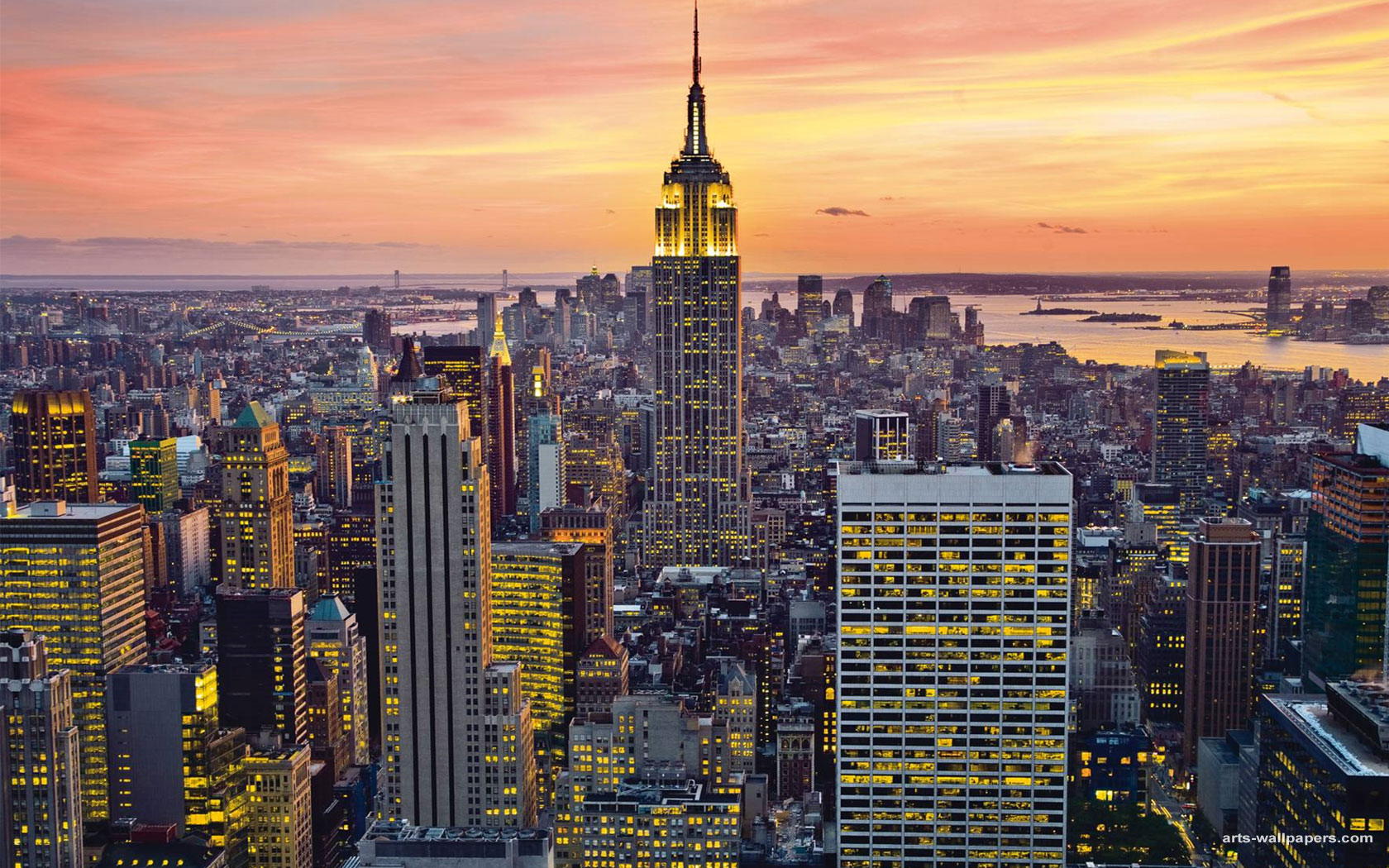 New York City Empire State Building Skyscrapers Wallpapers