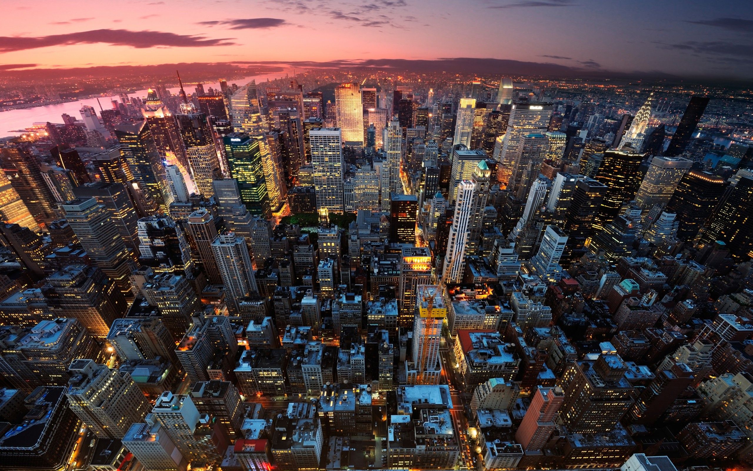 New York Skycrapper And Buildings Lights Wallpapers