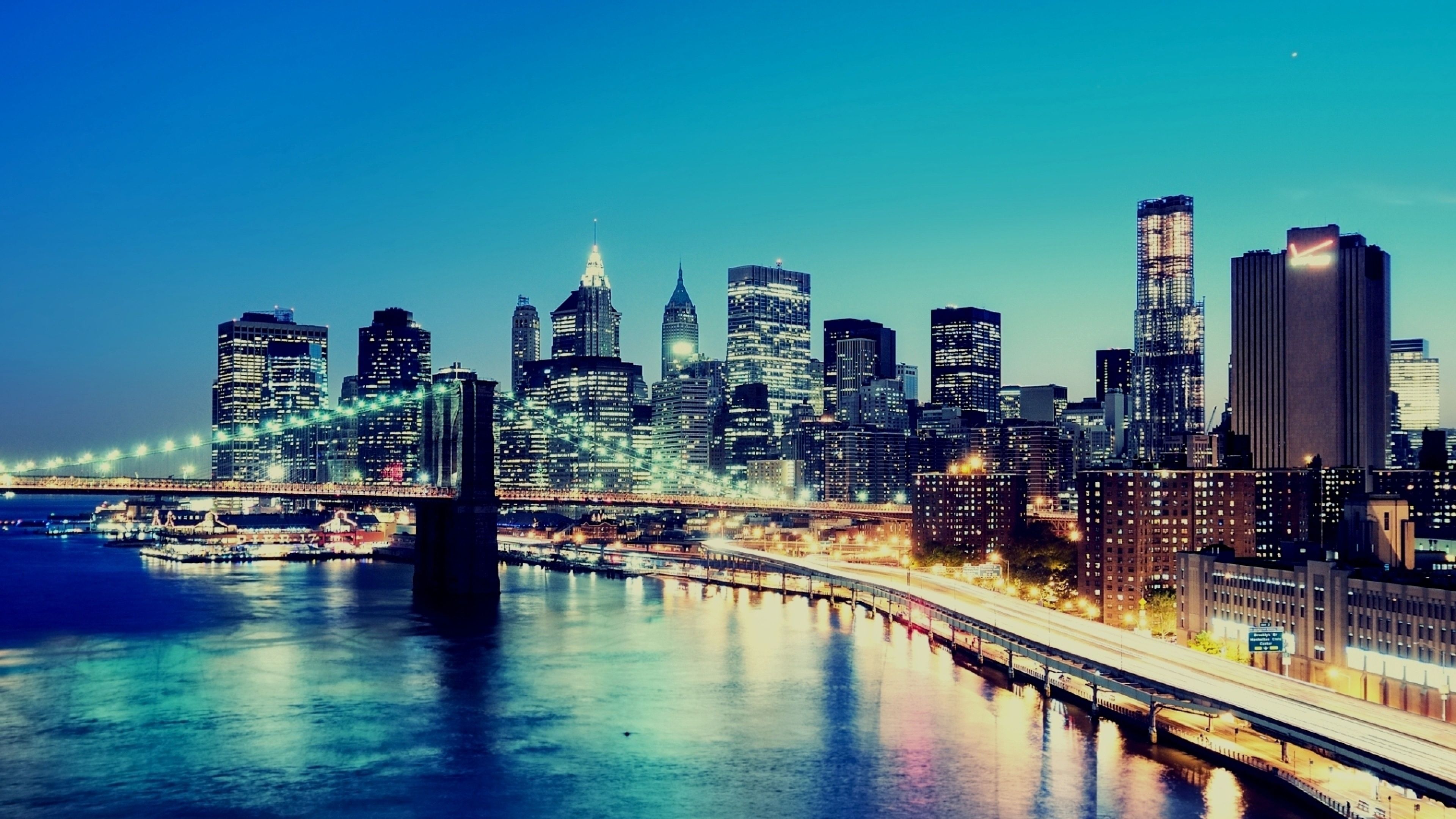 New York Skycrapper And Buildings Lights Wallpapers