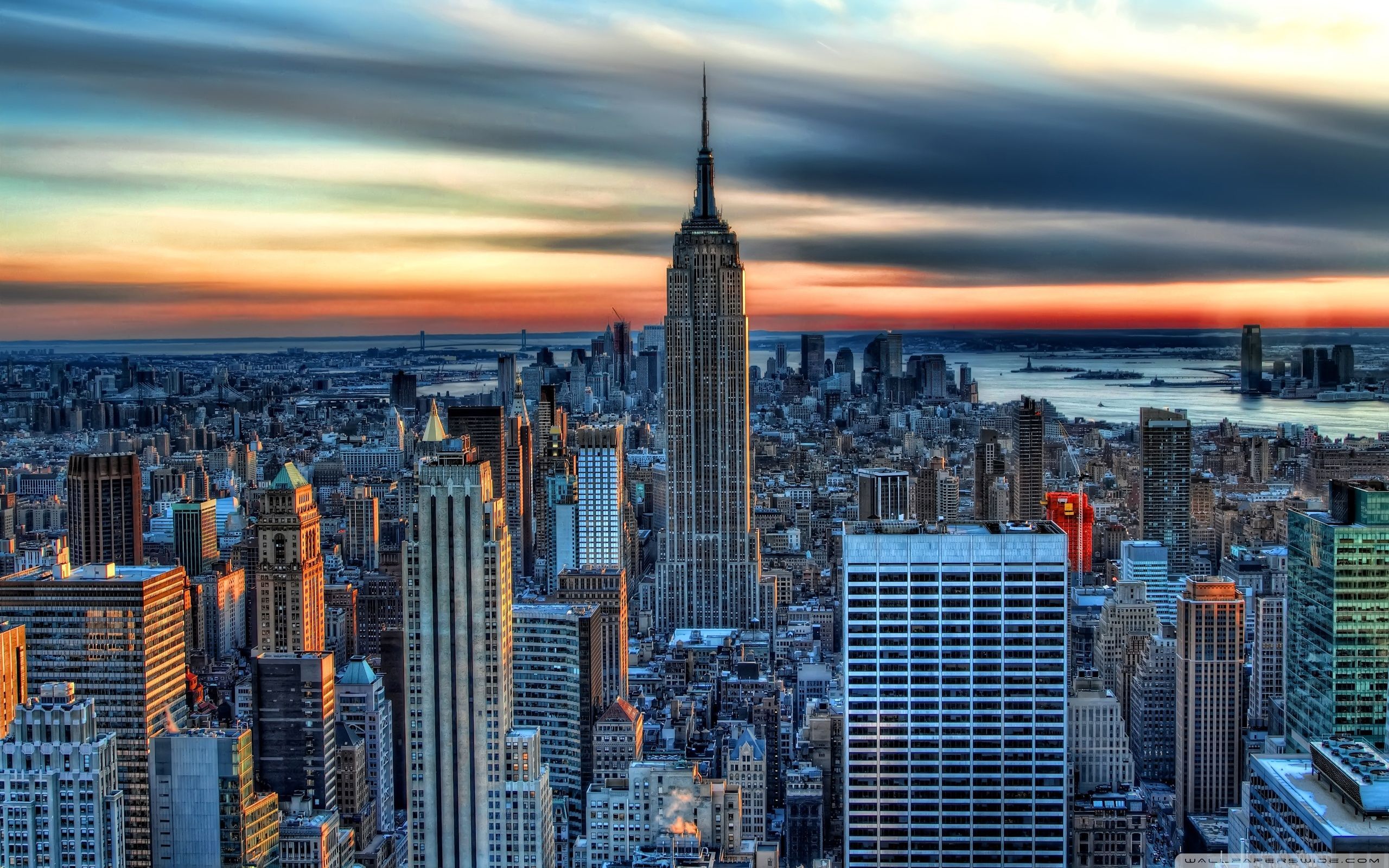 New York Skycrapper And Buildings Lights Wallpapers