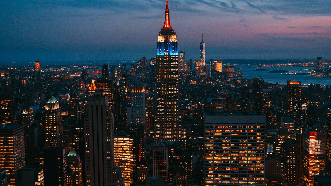 New York Skycrapper And Buildings Lights Wallpapers