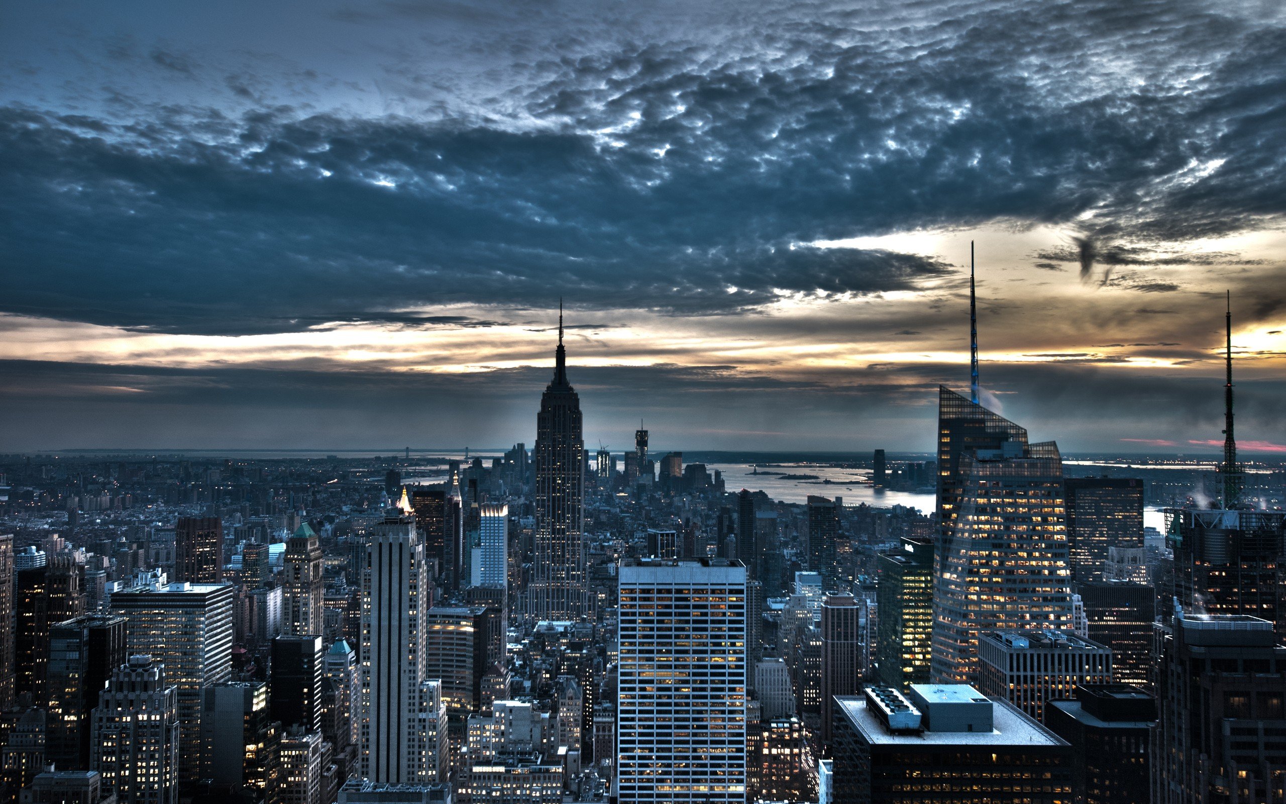 New York Skycrapper And Buildings Lights Wallpapers